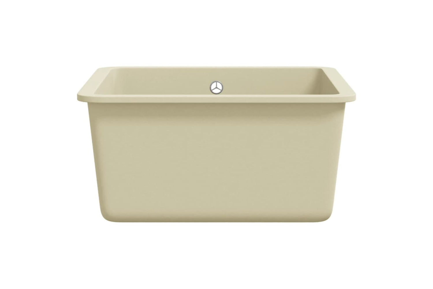 Vidaxl Granite Kitchen Sink Single Basin Beige-4
