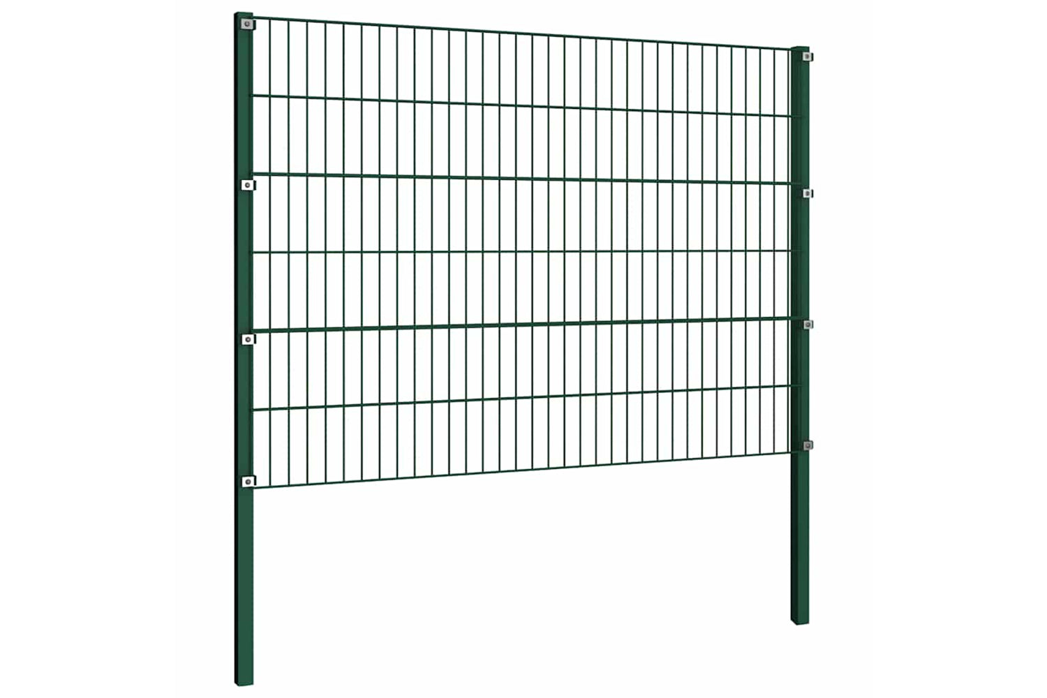 Vidaxl 278663 Fence Panel With Posts Iron 5.1x1.2 M Green-3