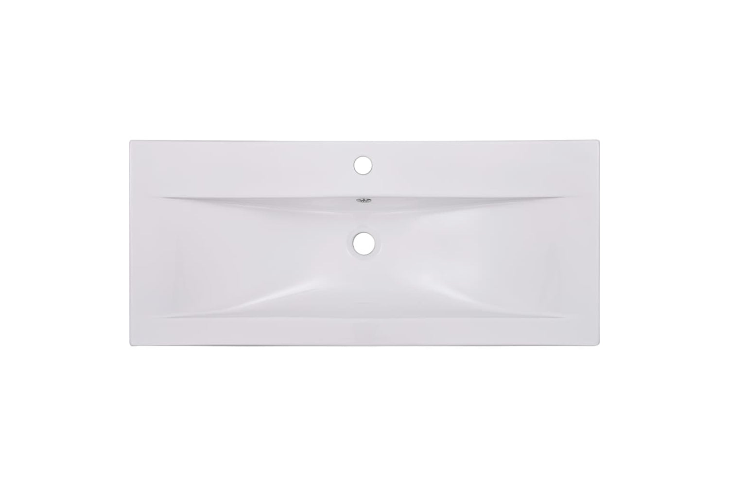 vidaXL 145063 Built-in Basin 91x39.5x18.5cm Ceramic White-3