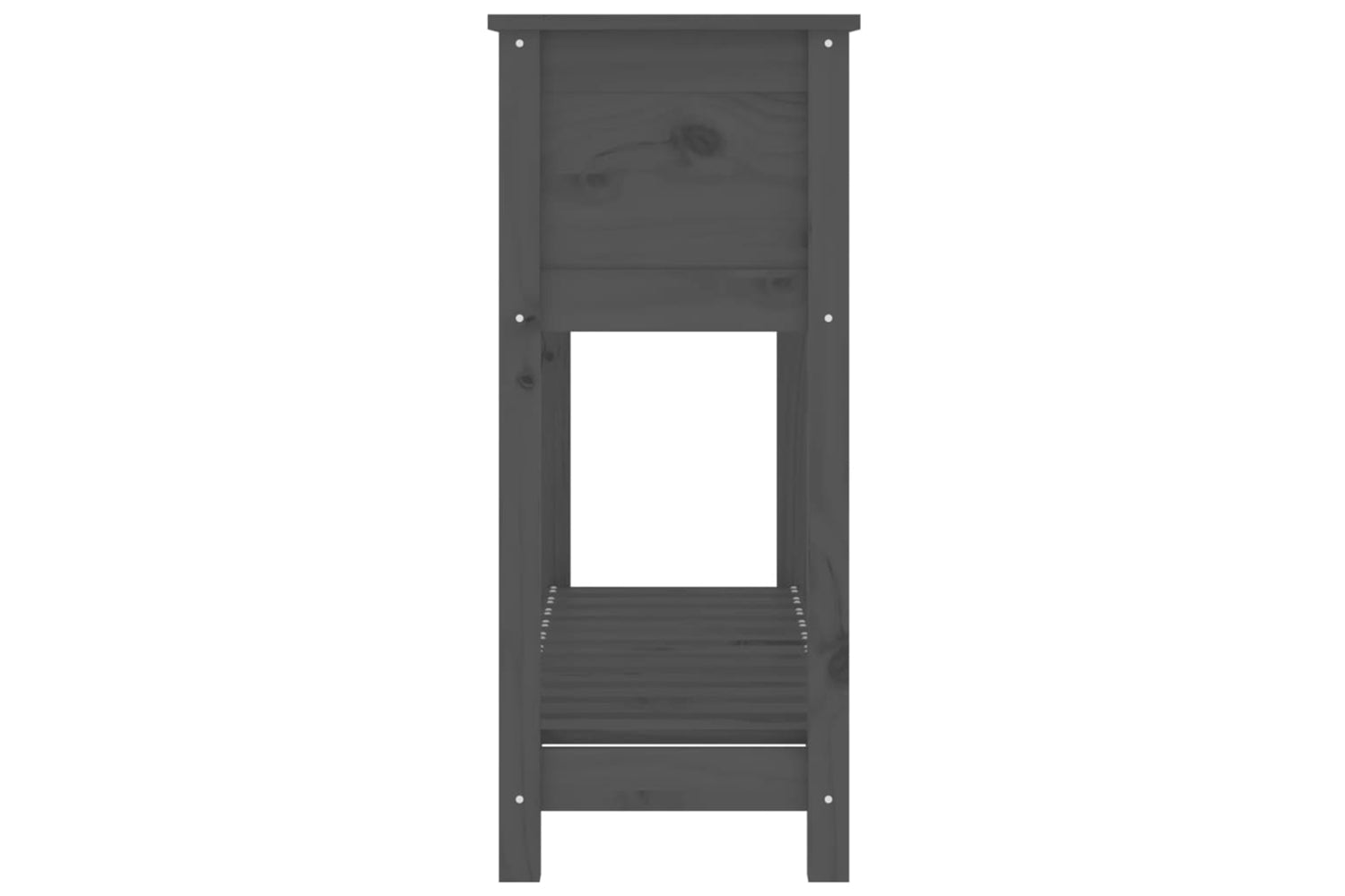 vidaXL 823768 Planter With Shelf Grey 111.5x34.5x81cm Solid Wood Pine-5
