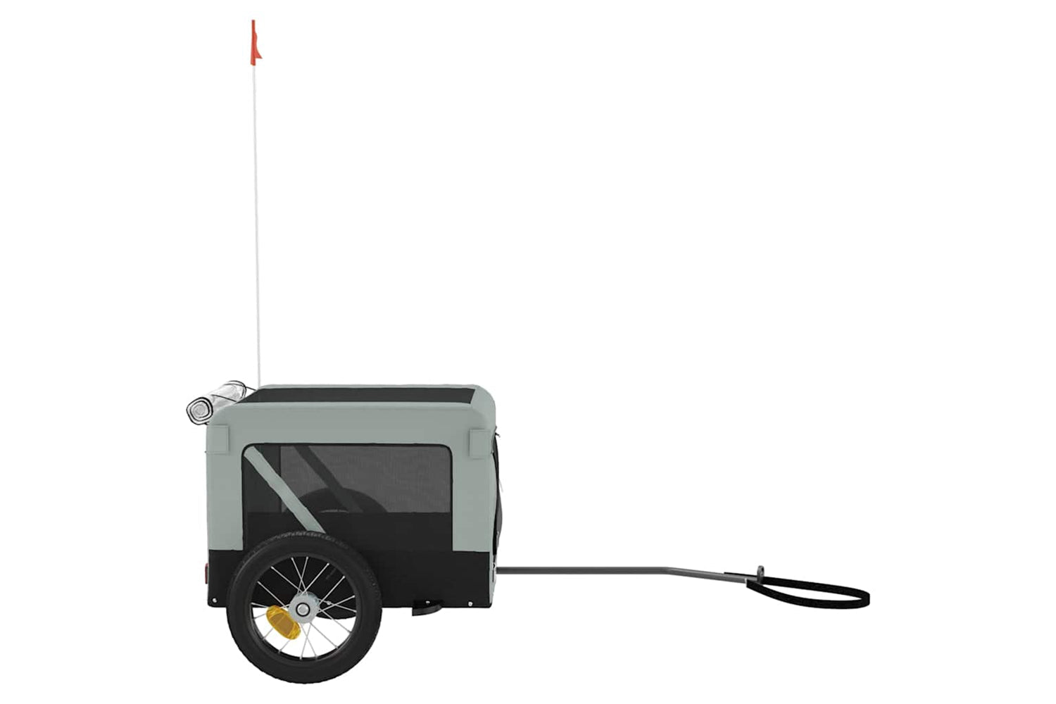 Vidaxl 93909 Pet Bike Trailer Grey And Black Oxford Fabric&iron-6