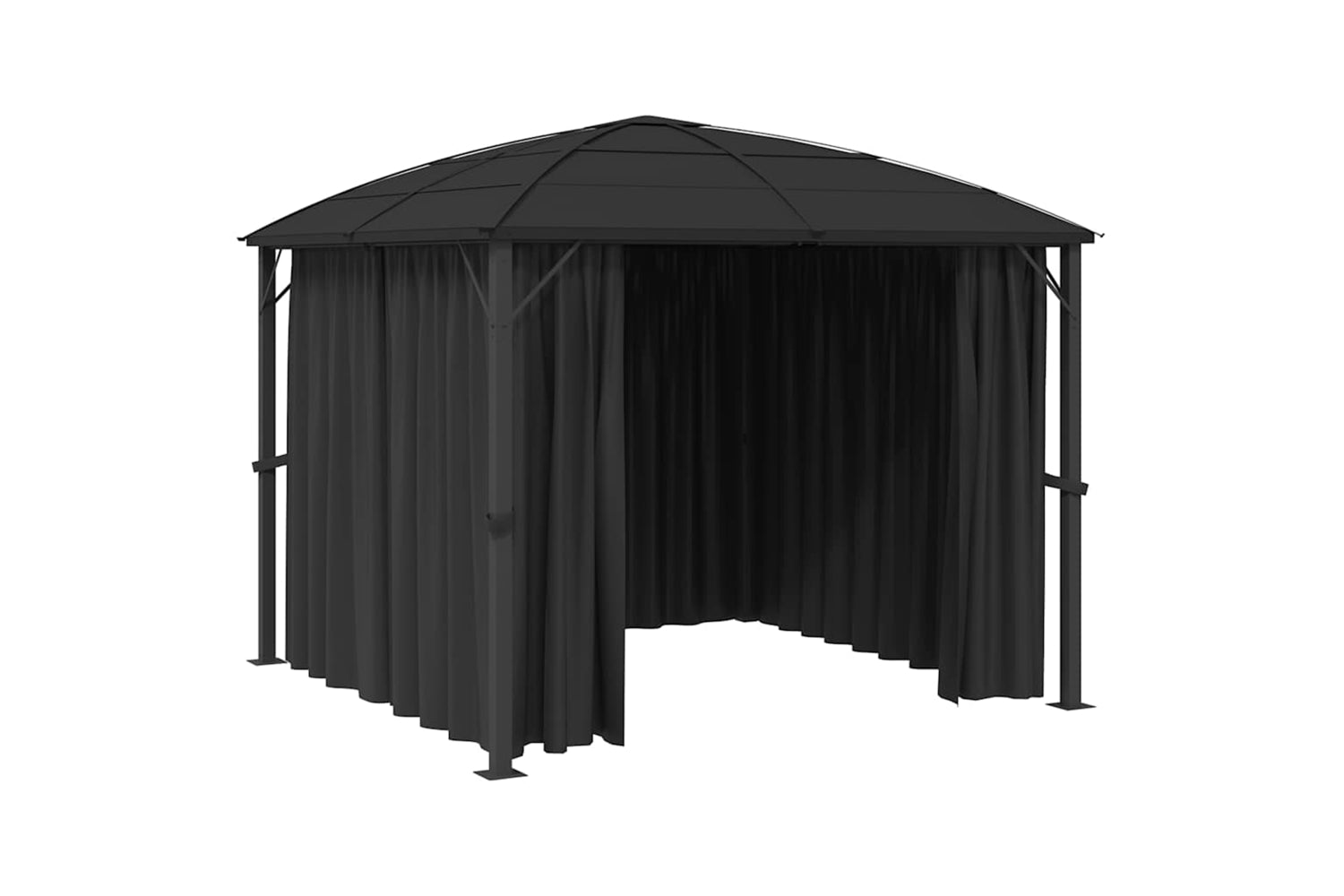 vidaXL 48600 Gazebo With Curtains 300x300x265cm Anthracite-2