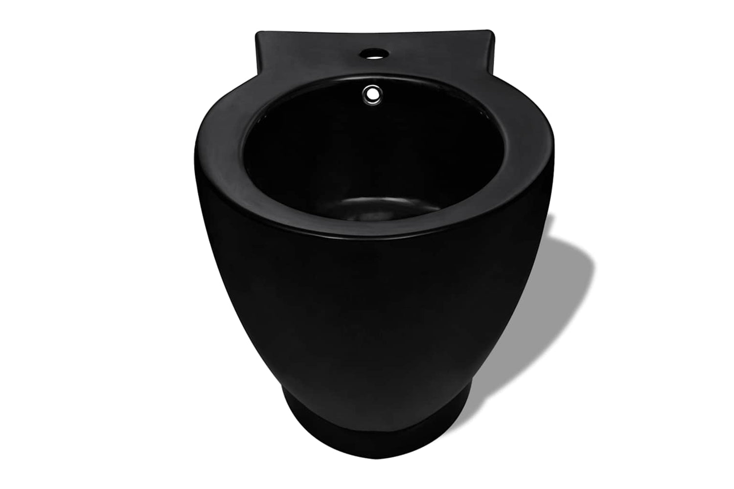 Vidaxl 140666 Round Bidet Stand Black High-quality Ceramic-3