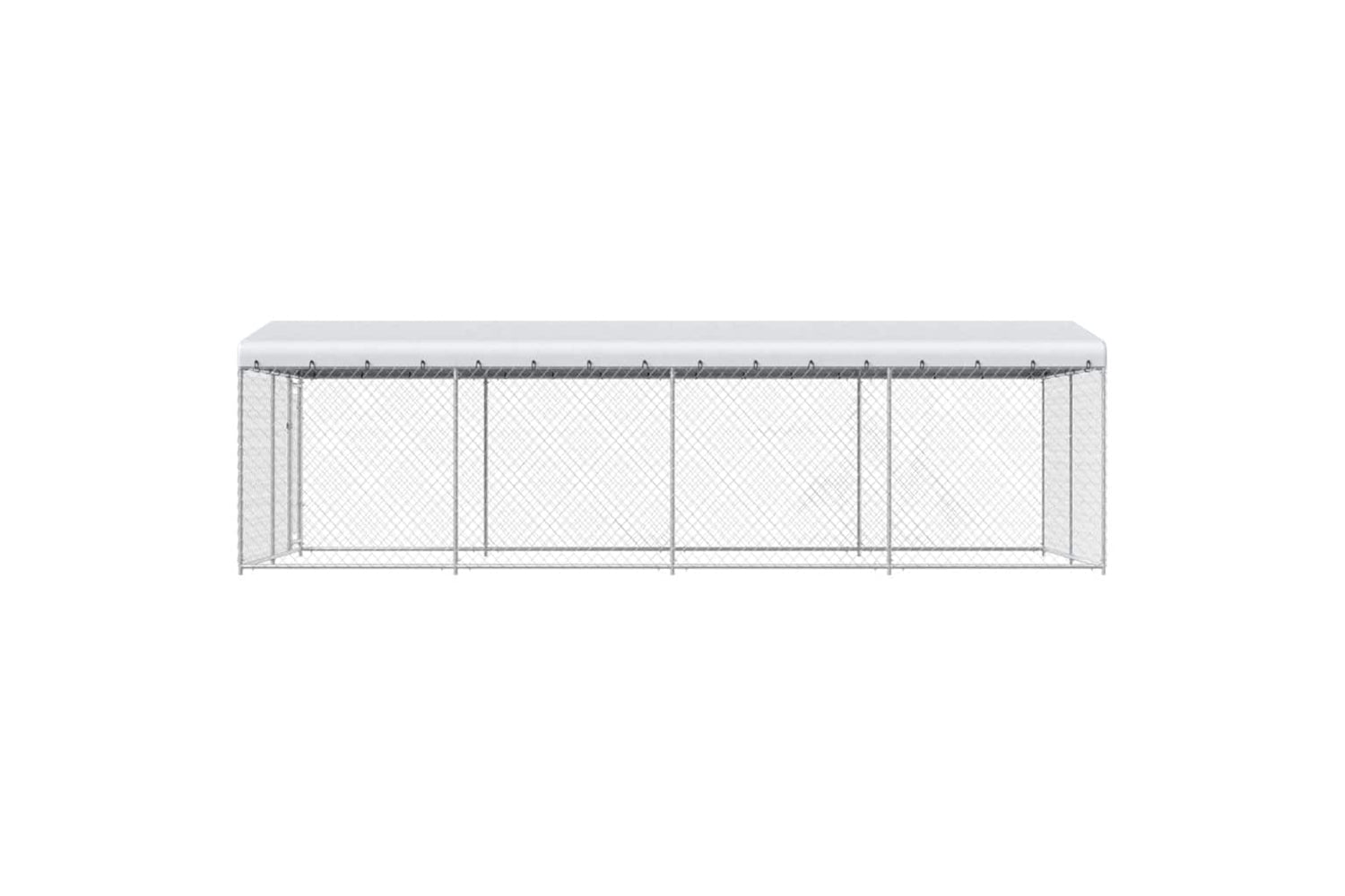 Vidaxl Outdoor Dog Kennel With Roof 7.6x3.8x2.3 M-2