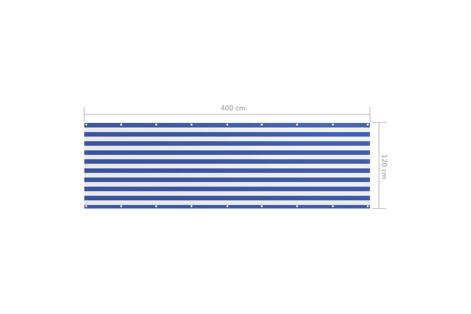vidaXL 134921 Balcony Screen White And Blue 120x400cm Oxford Fabric-5