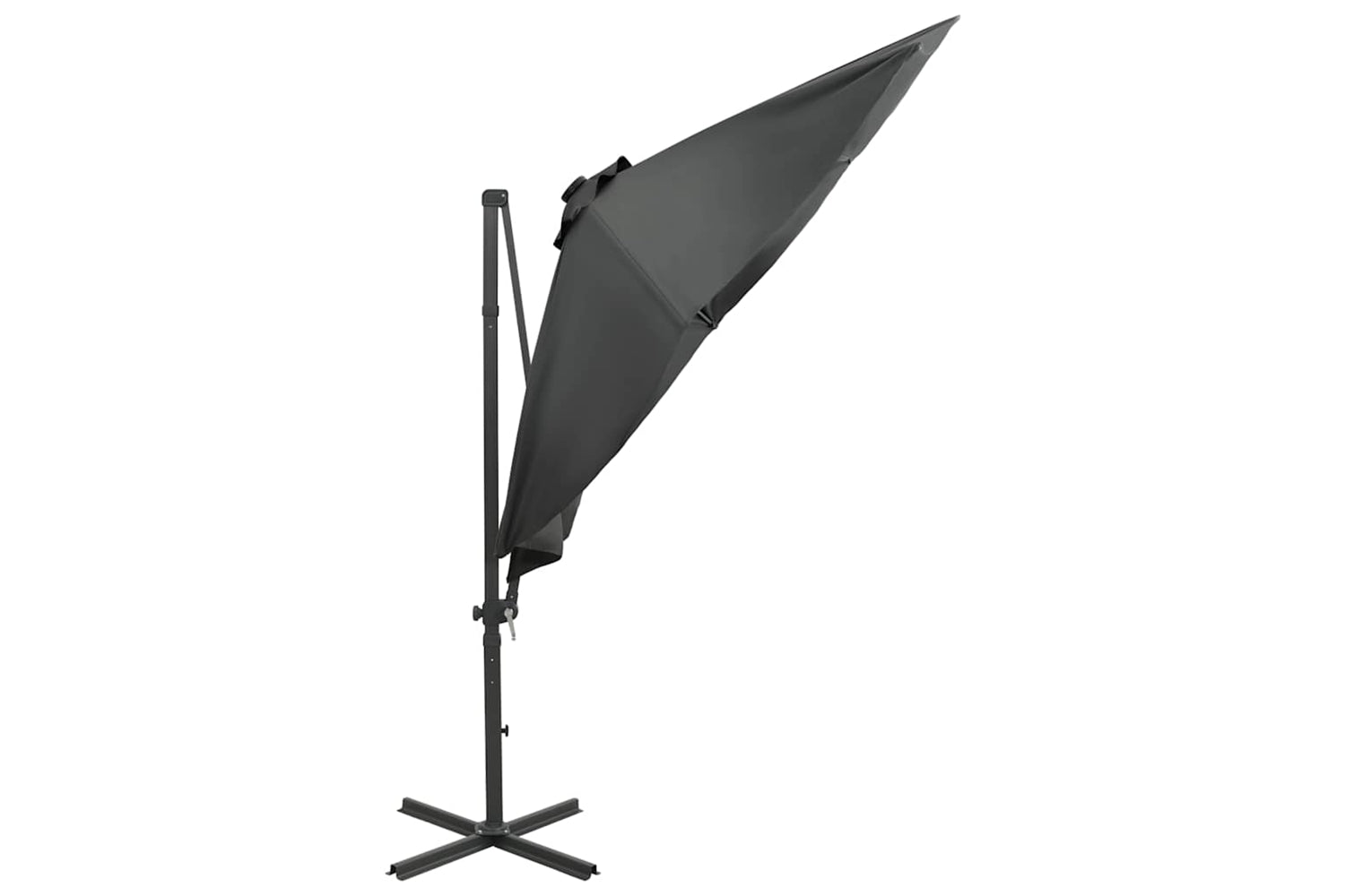 Vidaxl 312330 Cantilever Umbrella With Pole And Led Lights Anthracite 300 Cm-4