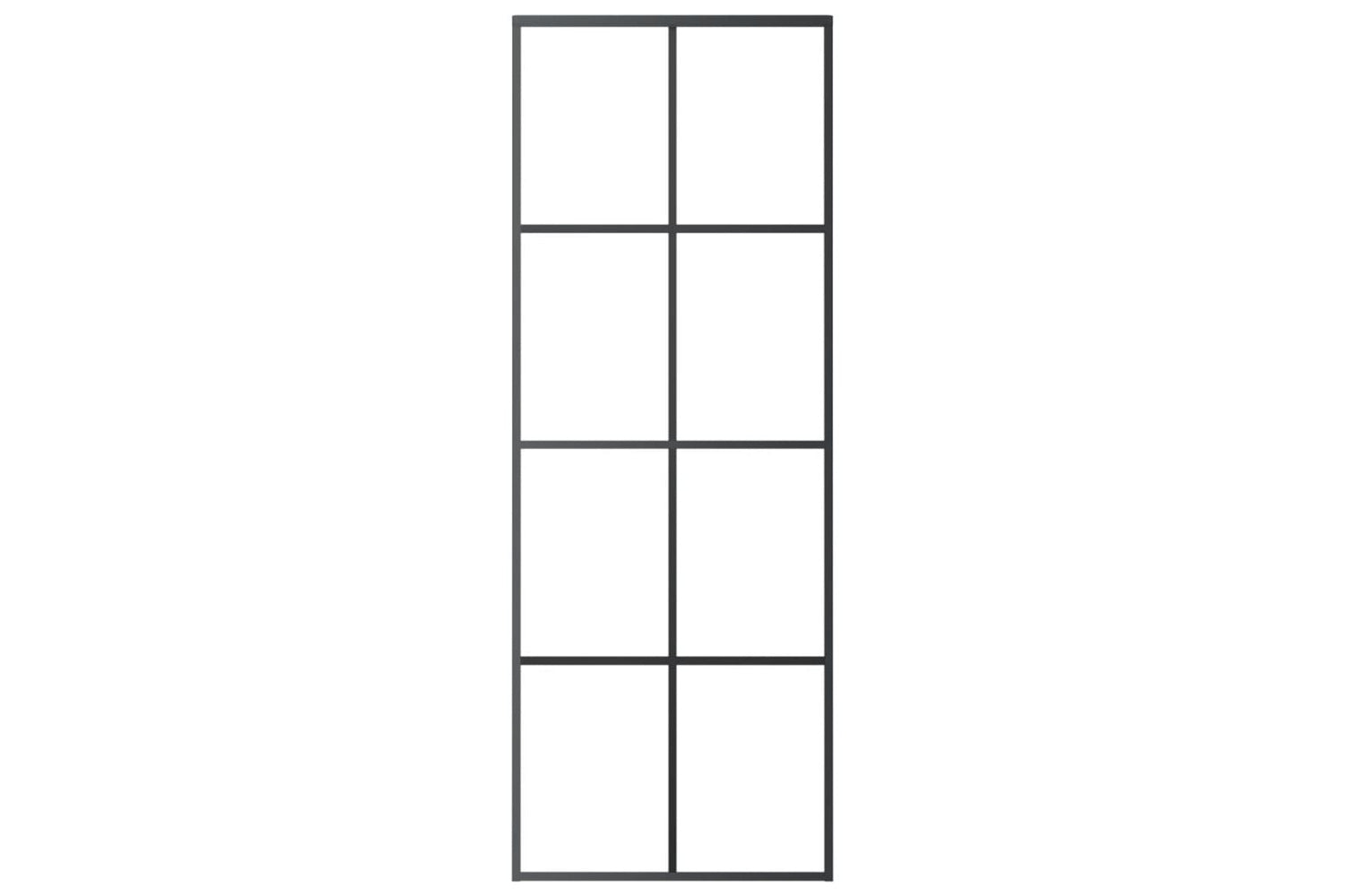 Vidaxl 151666 Sliding Door Black 76x205 Cm Esg Glass And Aluminium-3