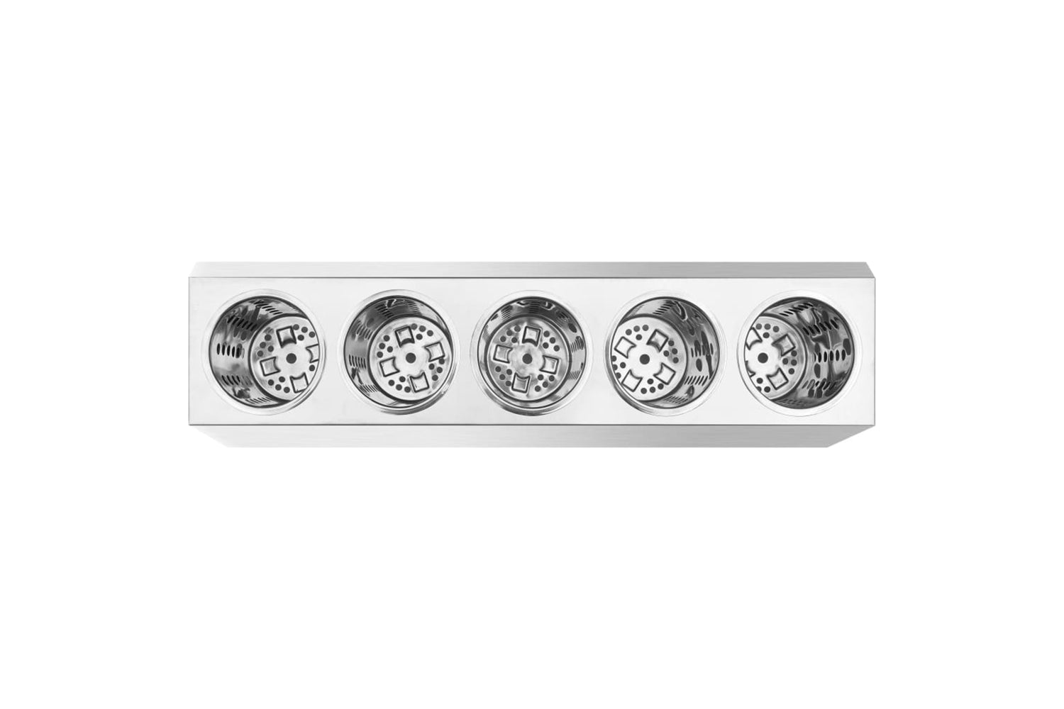 Vidaxl 51228 Cutlery Holder 5 Grids Rectangular Stainless Steel-4