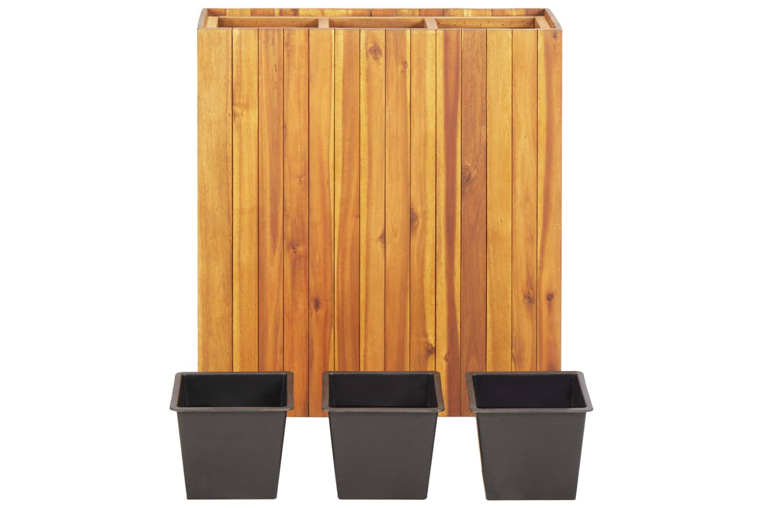 Vidaxl 46573 Garden Raised Bed With 3 Pots Solid Acacia Wood-3