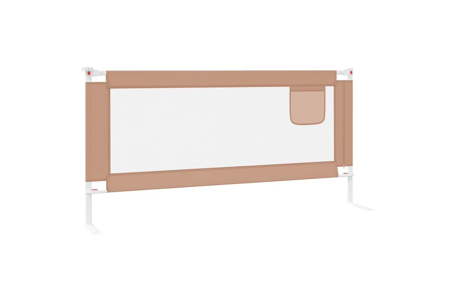 Vidaxl Toddler Safety Bed Rail Taupe 190x25 Cm Fabric-4