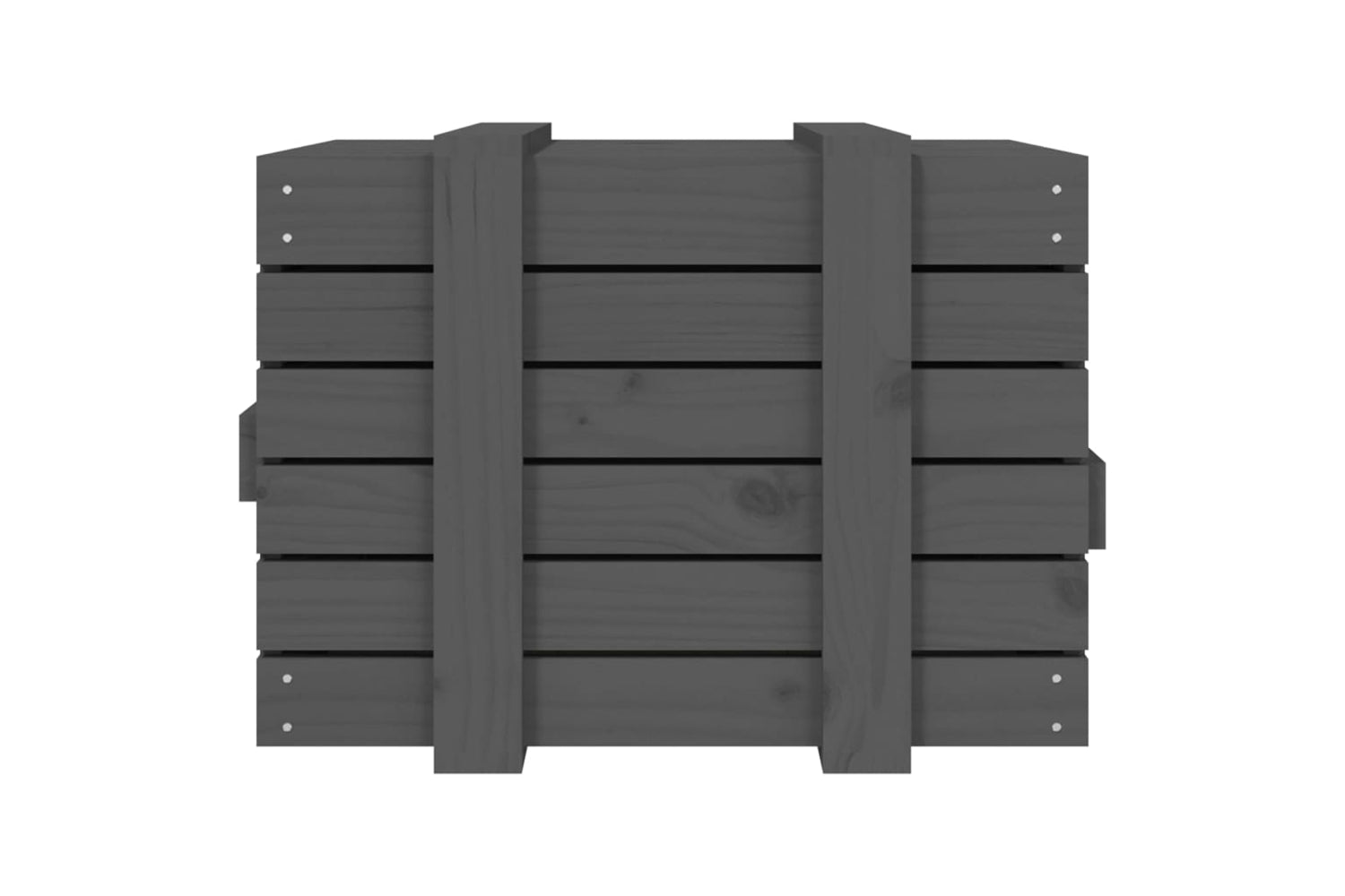 vidaXL 824995 Storage Box Grey 58x40.5x42cm Solid Wood Pine-6