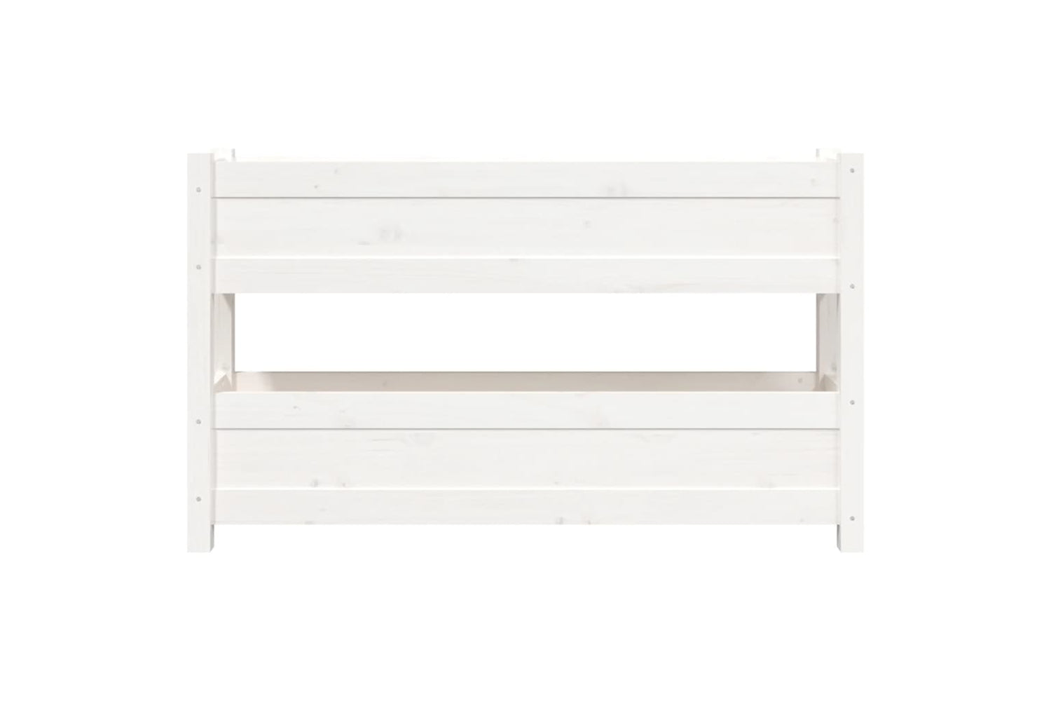 vidaXL 823928 Planter White 112x25x66cm Solid Wood Pine-4