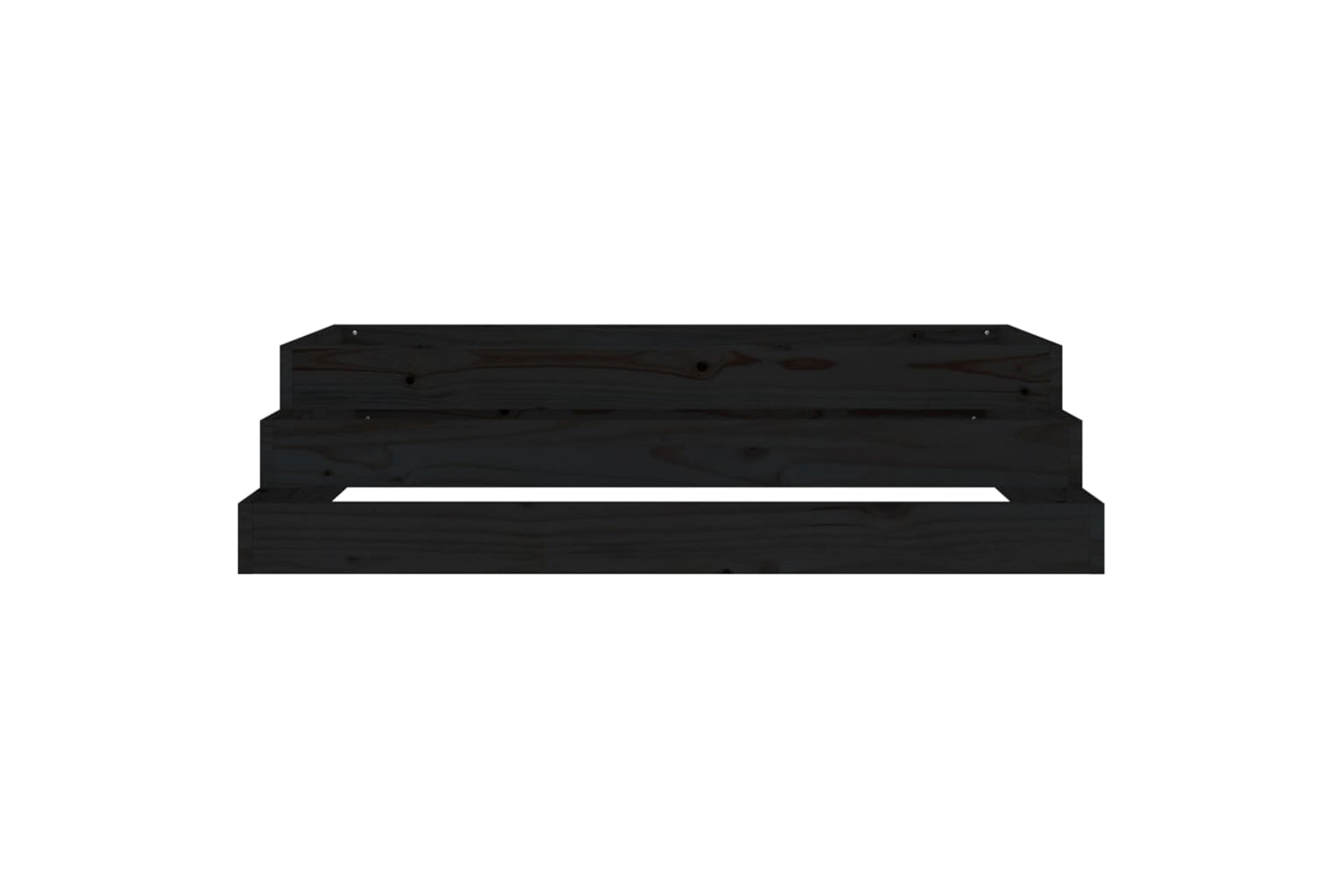 vidaXL 823903 Planter Black 110x110x27cm Solid Wood Pine-4