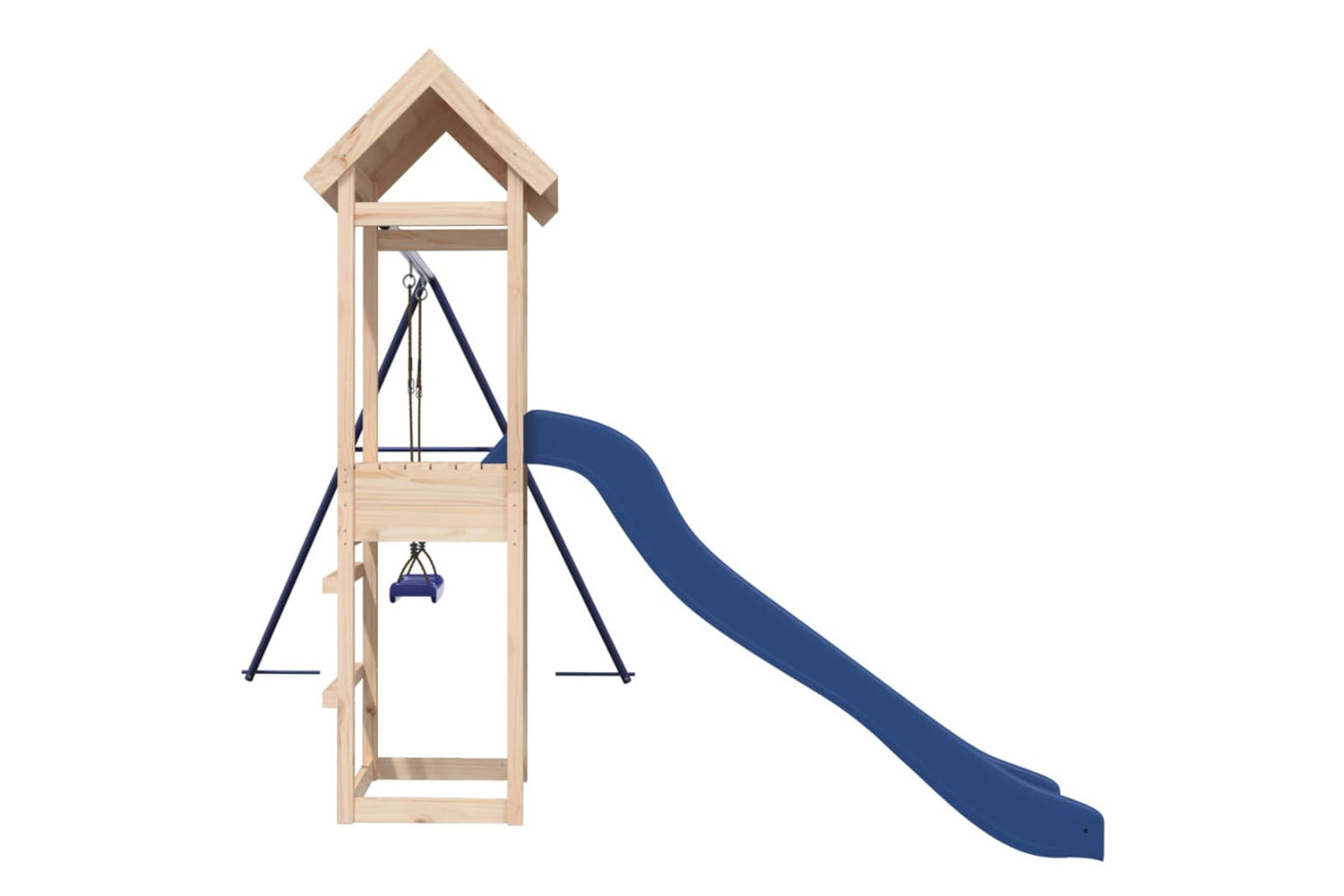 Vidaxl 3155855 Playhouse With Slide Swing Solid Wood Pine-5
