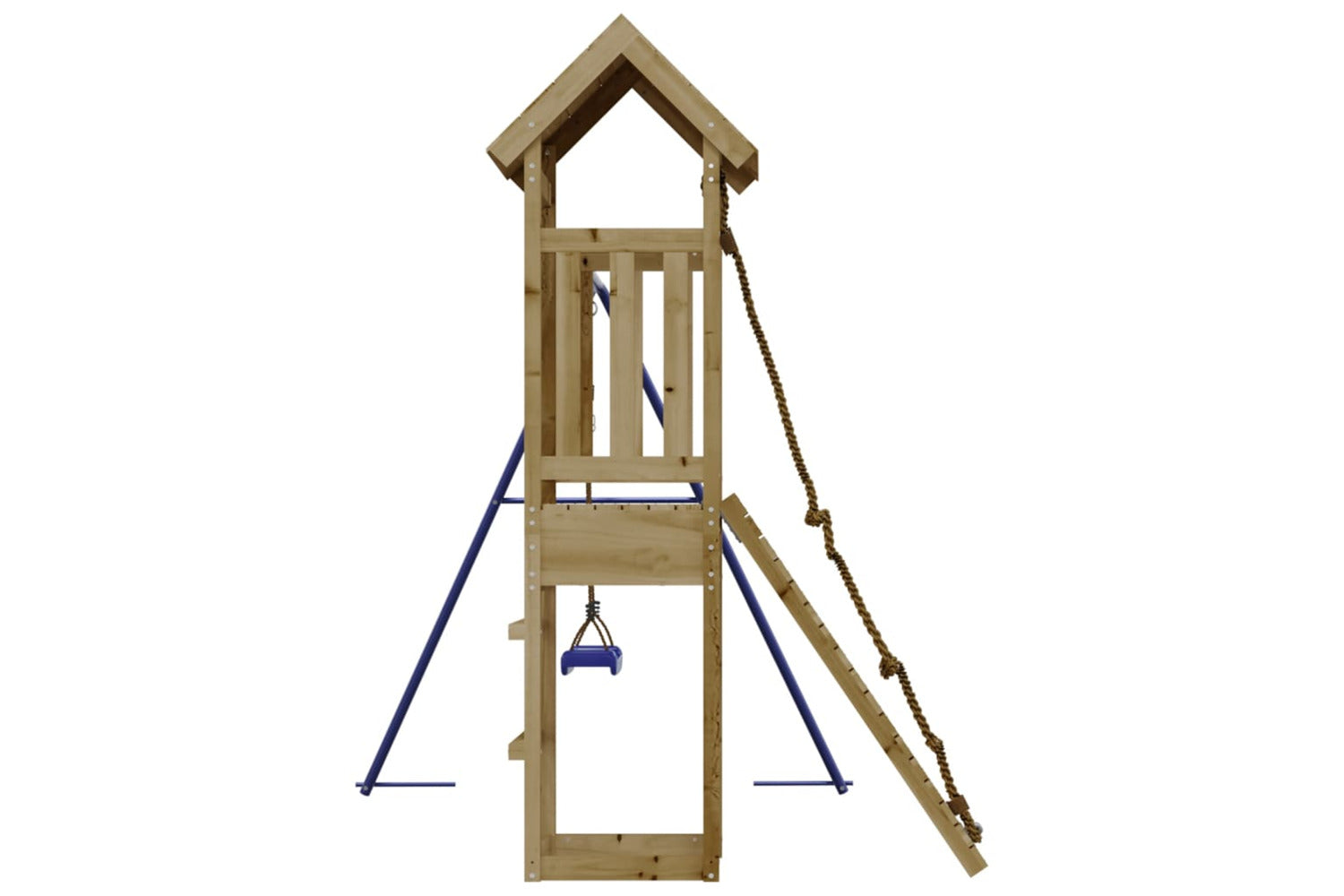 Vidaxl 3155815 Playhouse With Climbing Wall Swing Impregnated Wood Pine-5