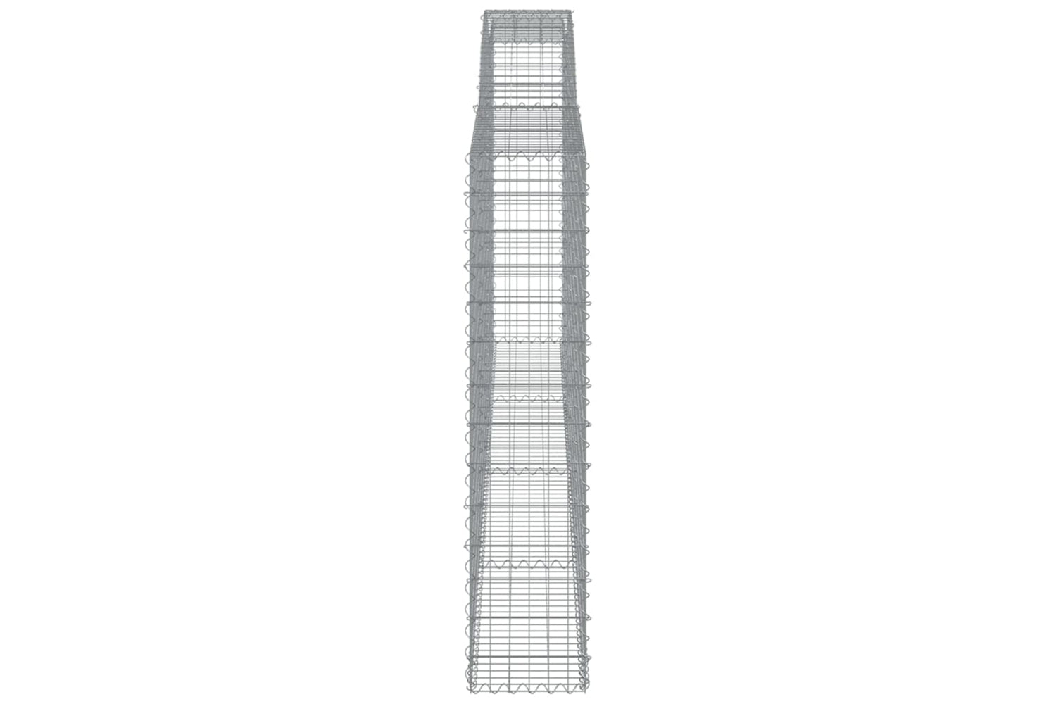 vidaXL 3146893 Arched Gabion Baskets 3 Pcs 400x30x140/160cm Galvanised Iron-4