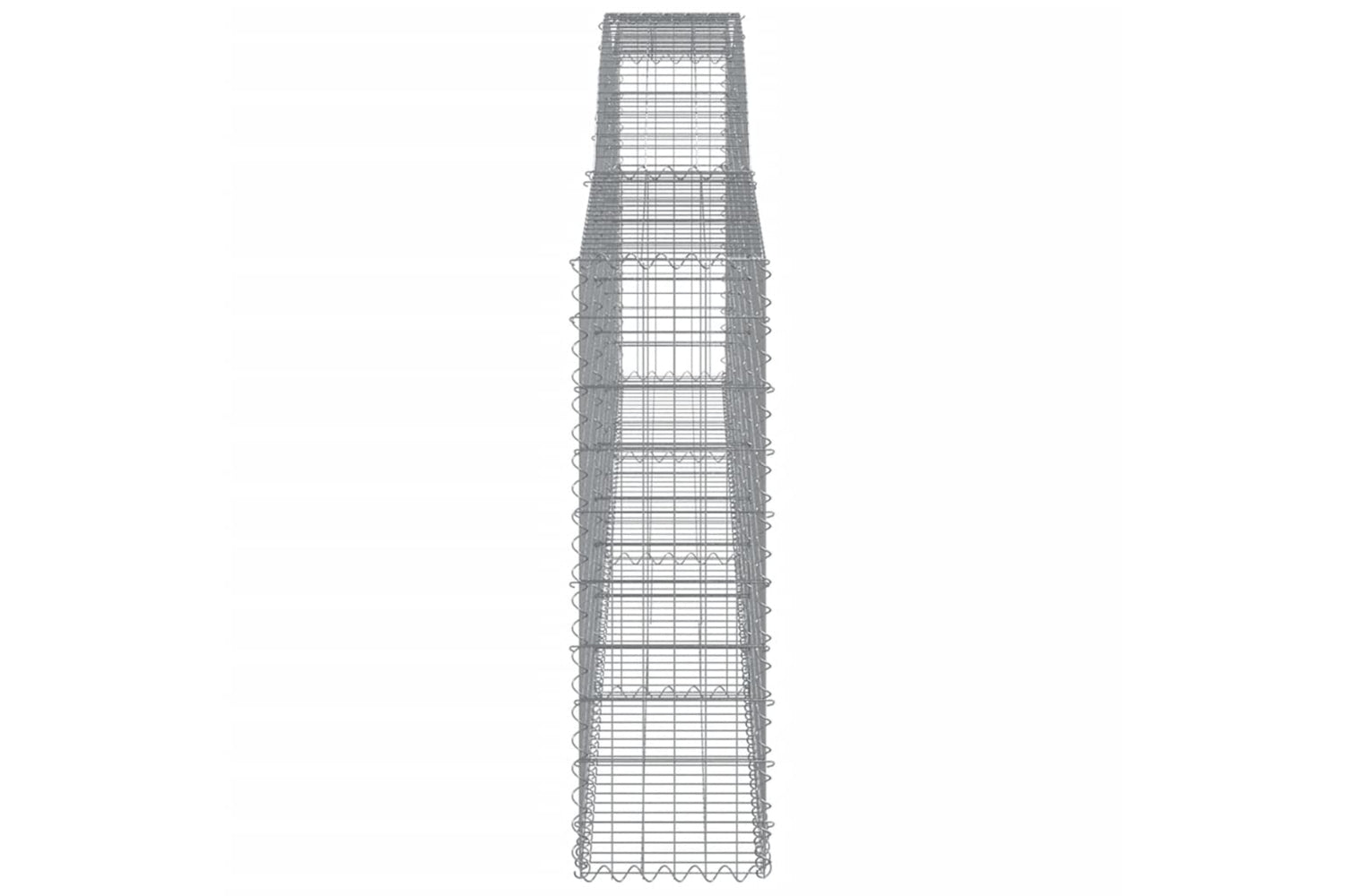 vidaXL 3146873 Arched Gabion Baskets 9 Pcs 400x30x100/120cm Galvanised Iron-4