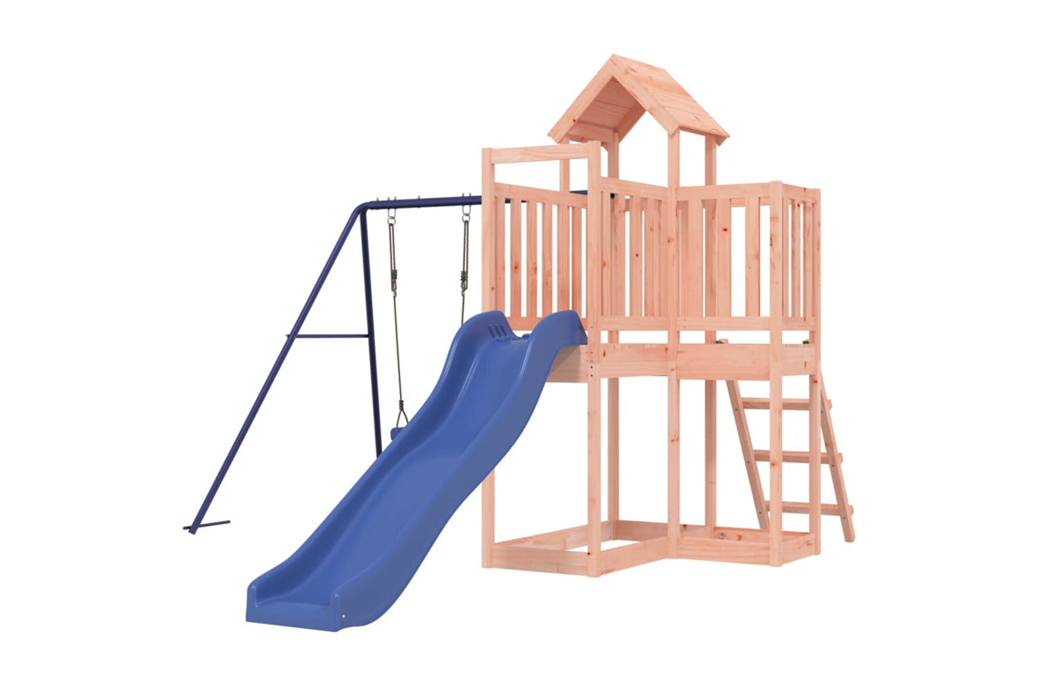 Vidaxl 3155841 Playhouse With Slide Swing Solid Wood Douglas-3
