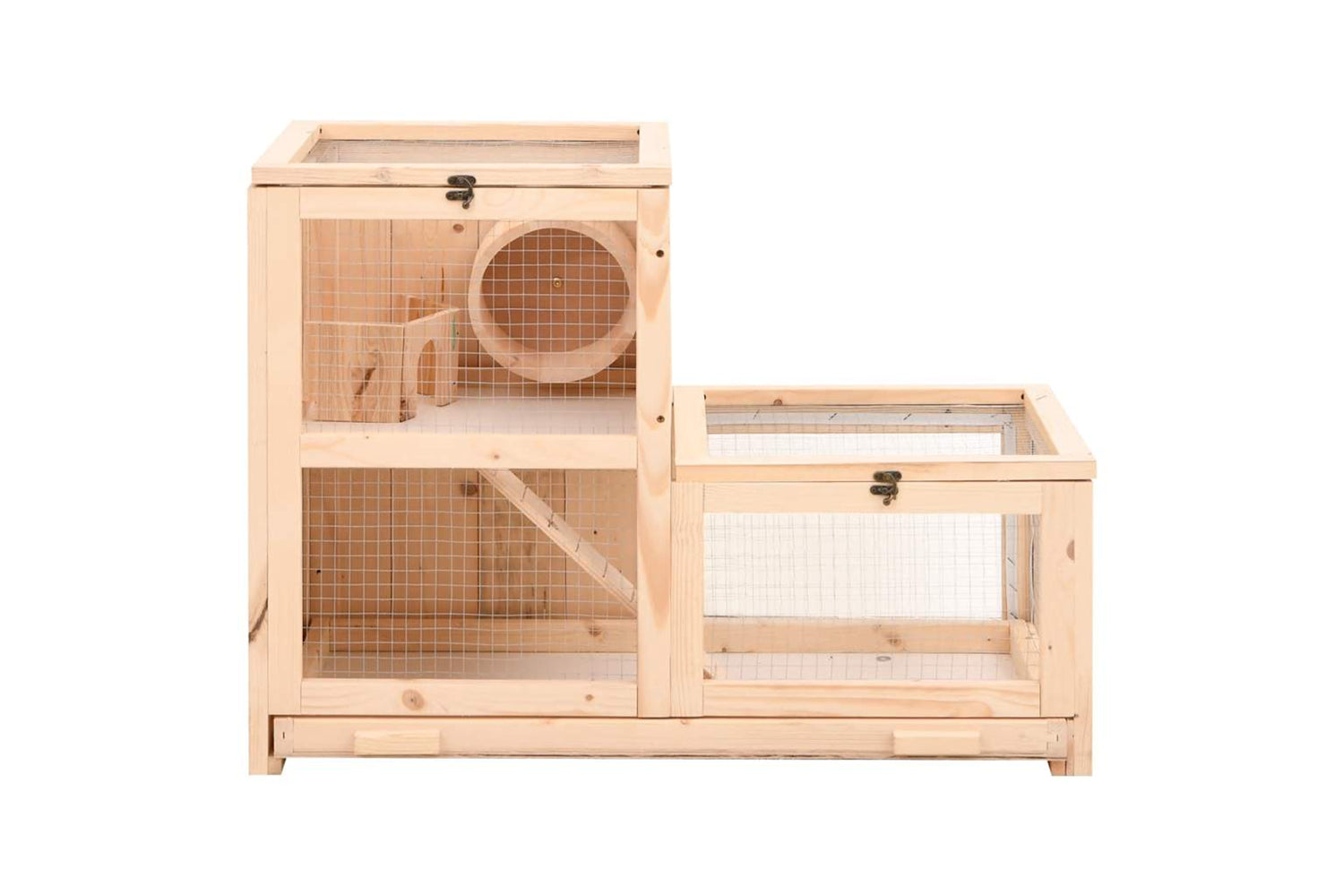 vidaXL 172384 Hamster Cage 81x40x60cm Solid Wood Fir-4