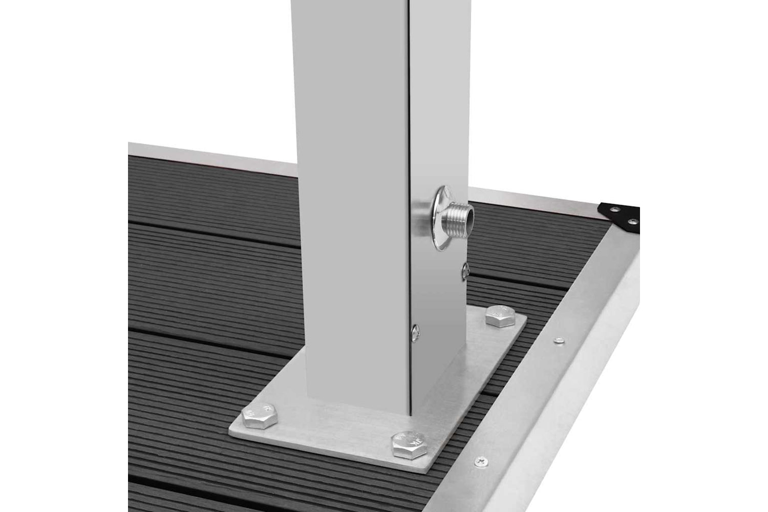 Vidaxl 3051286 Outdoor Shower With Tray Wpc Stainless Steel-9