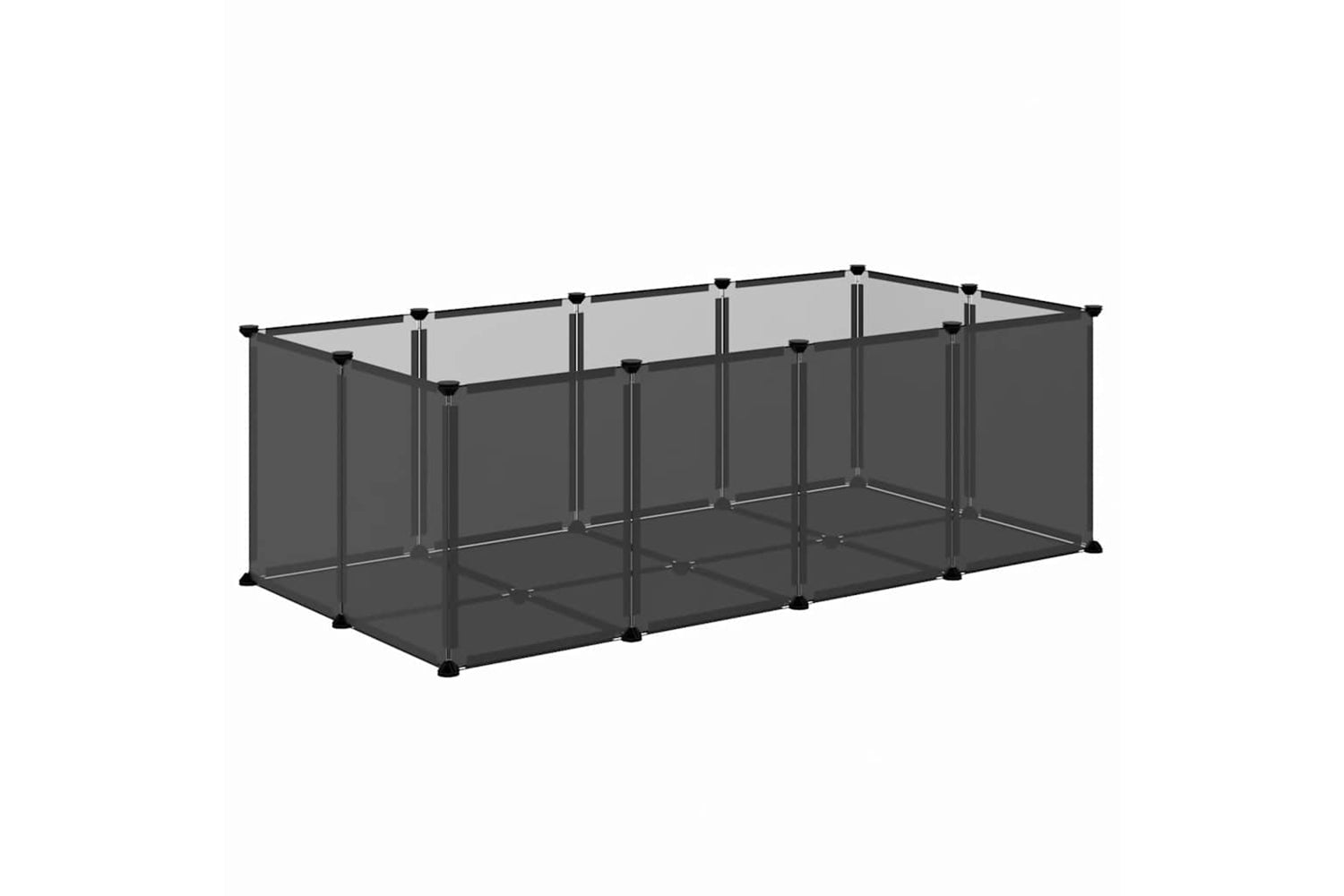 vidaXL 340571 Small Animal Cage Black 144x74x46.5cm Pp And Steel-4