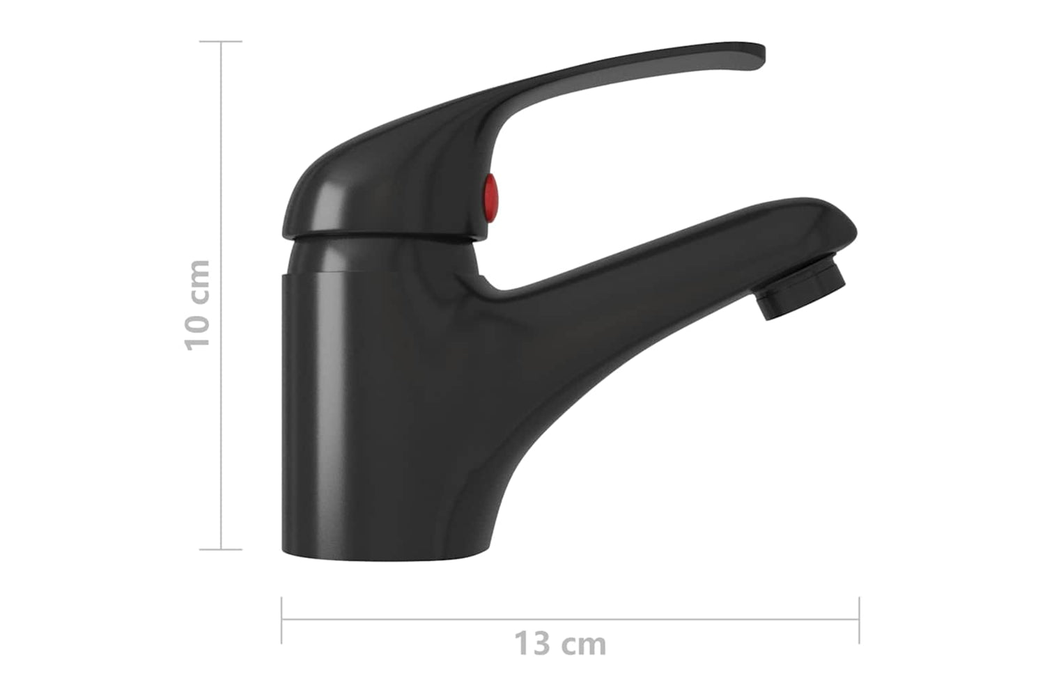vidaXL 149080 Basin Mixer Tap Black 13x10cm-4