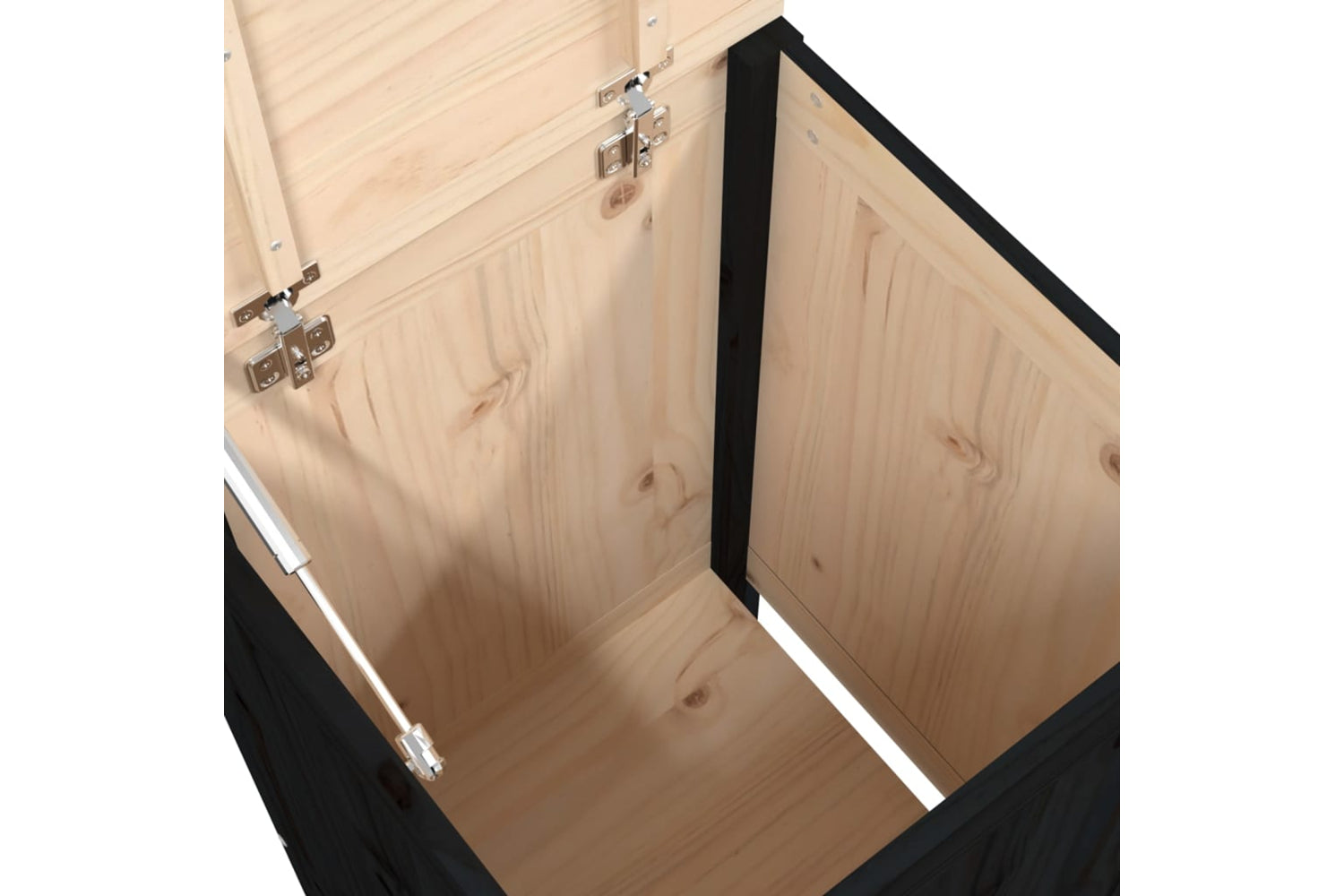vidaXL 823578 Laundry Box Black 44x44x76cm Solid Wood Pine-7