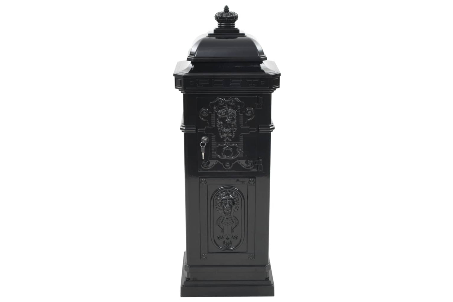Vidaxl 43888 Pillar Letterbox Aluminium Vintage Style Rustproof Black-7