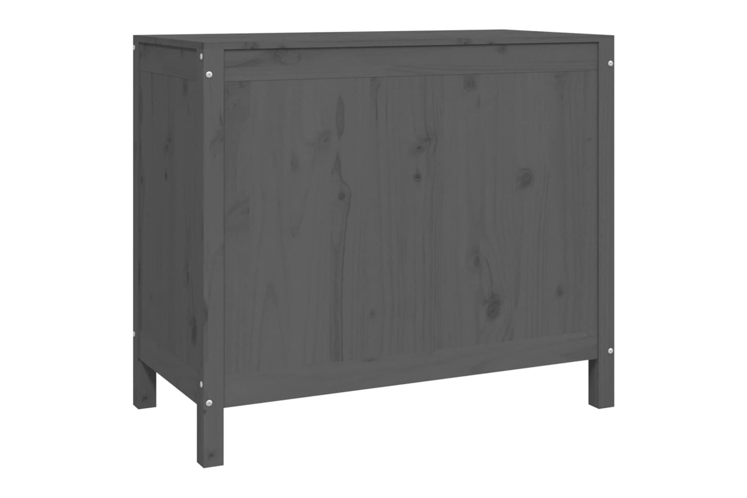 vidaXL 823581 Laundry Box Grey 88.5x44x76cm Solid Wood Pine-4