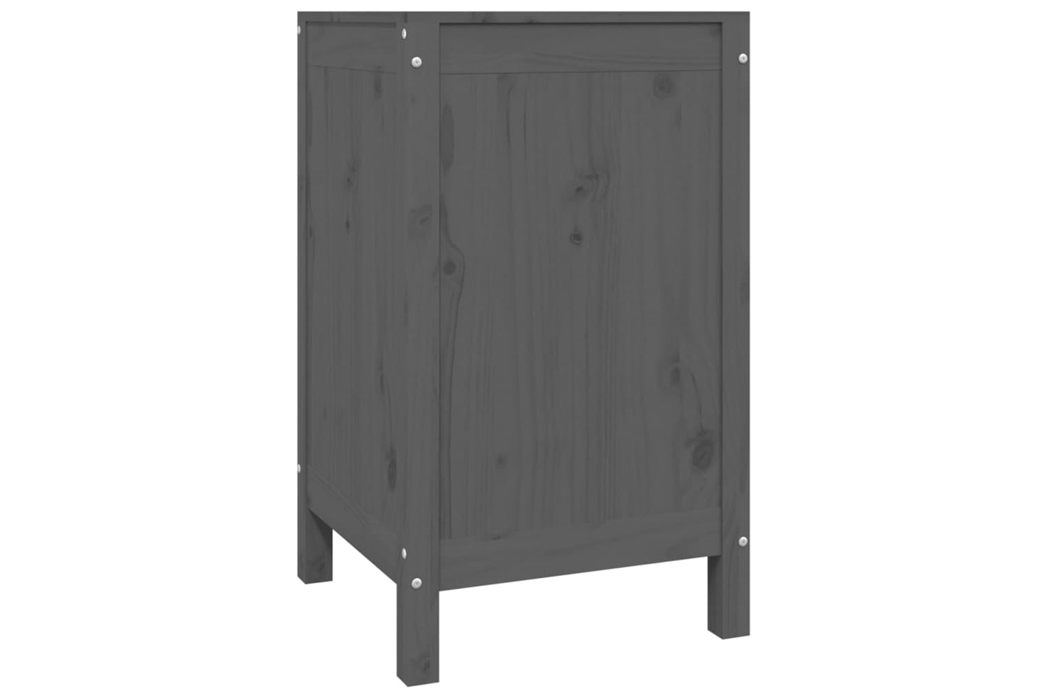vidaXL 823576 Laundry Box Grey 44x44x76cm Solid Wood Pine-4