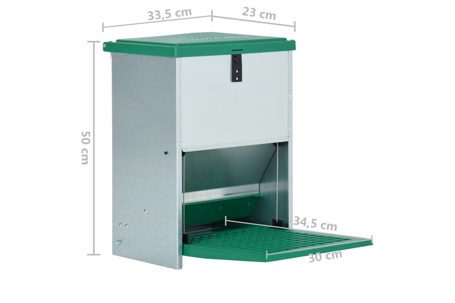 Vidaxl 171446 Feedomatic Automatic Poultry Feeder With Treadle 12 Kg-8