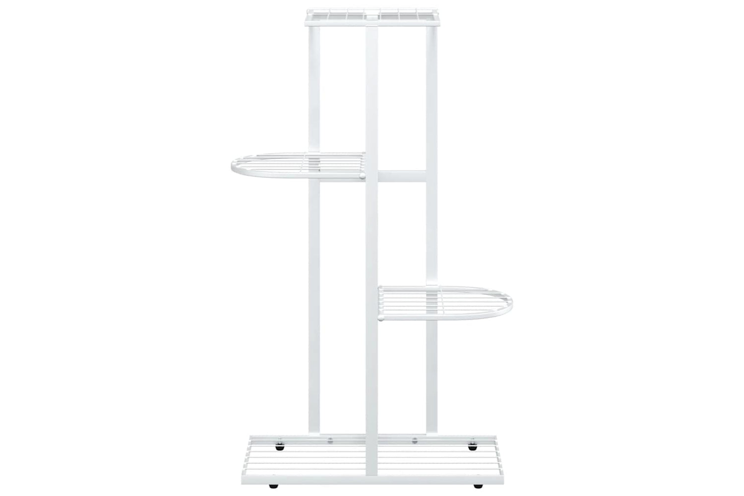 vidaXL 336109 4-floor Flower Stand 43x22x76cm White Metal-4