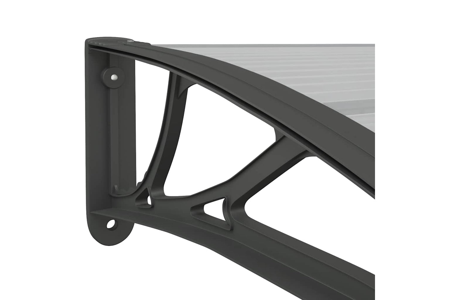 vidaXL Door Canopy Black And Transparent 400x75cm Polycarbonate-5