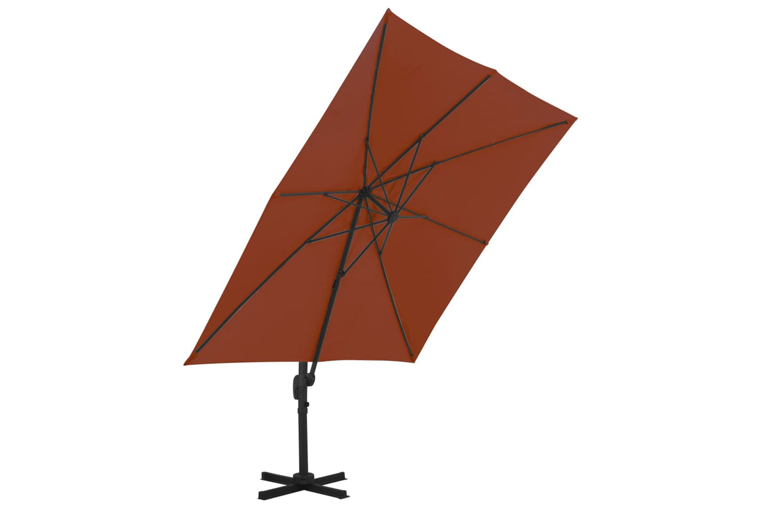 vidaXL 312316 Cantilever Umbrella With Aluminium Pole Terracotta 300x300cm-3