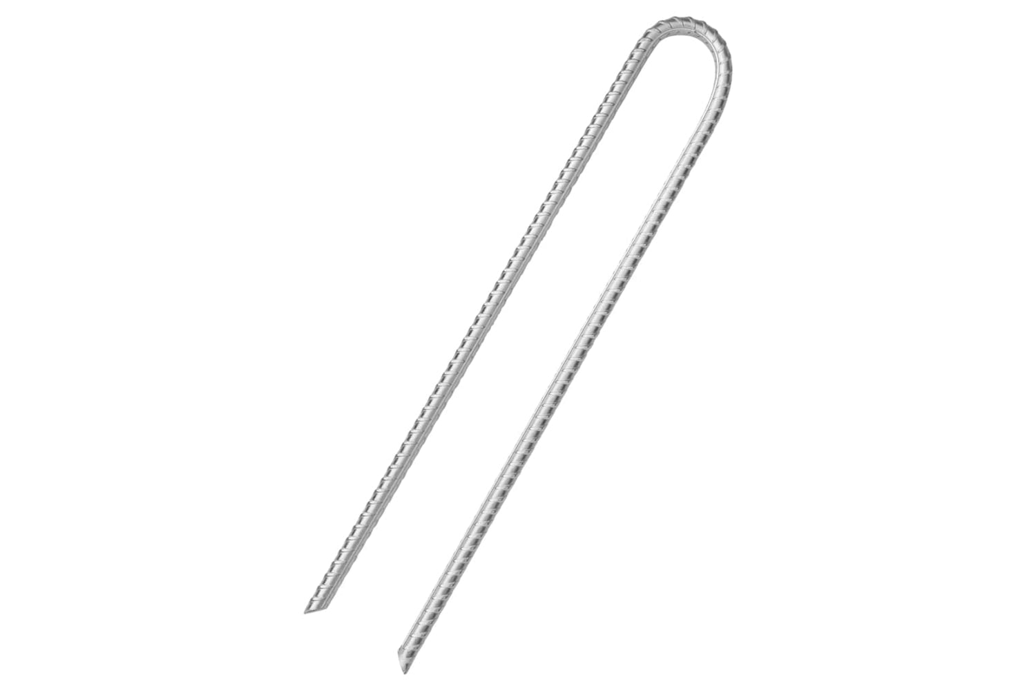 vidaXL 4009347 Tent Pegs 6 Pcs U-shaped 37cm x 10mm Galvanised Steel-3