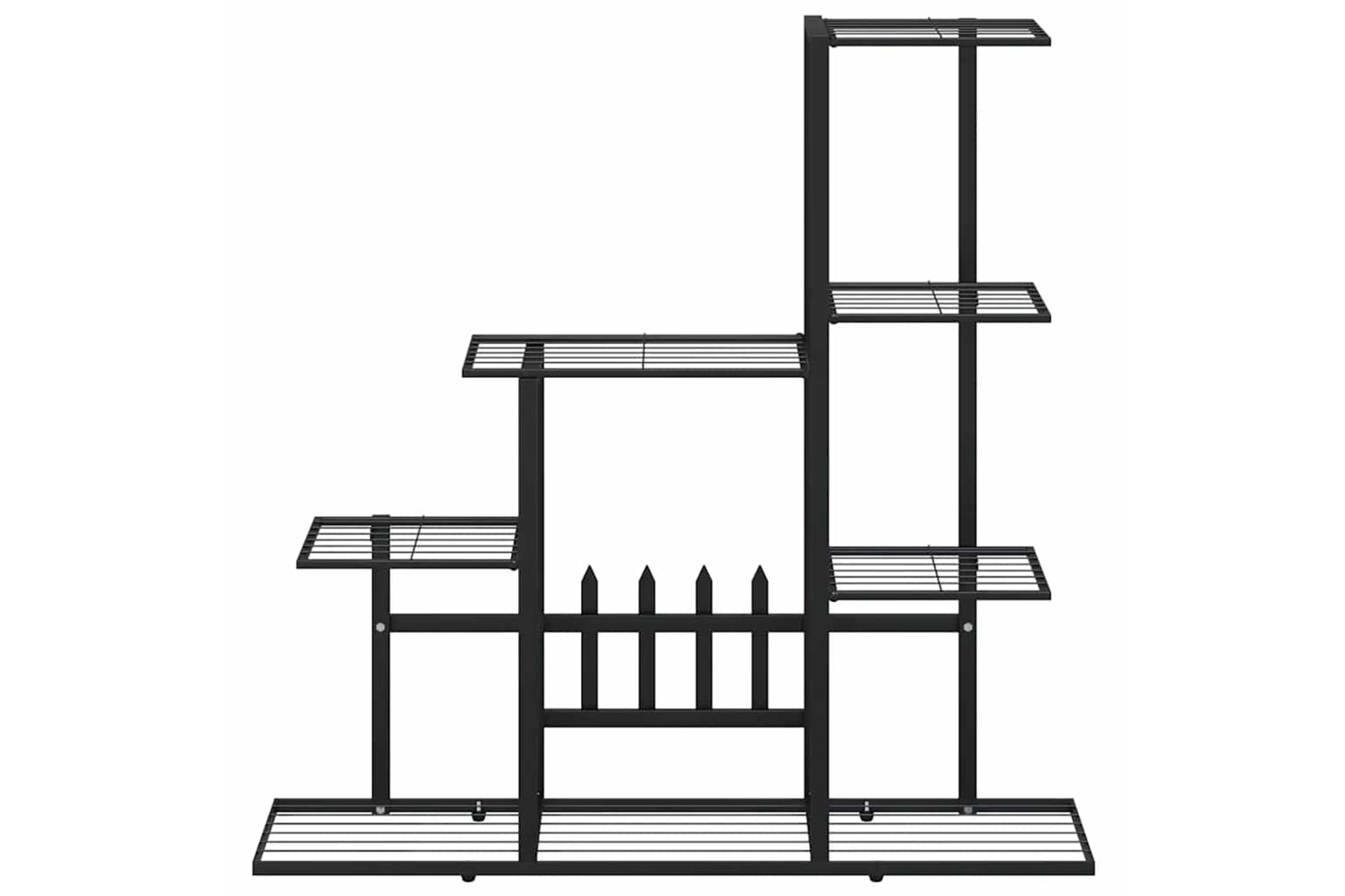 vidaXL 336112 Flower Stand 94.5x25x88cm Black Metal-4
