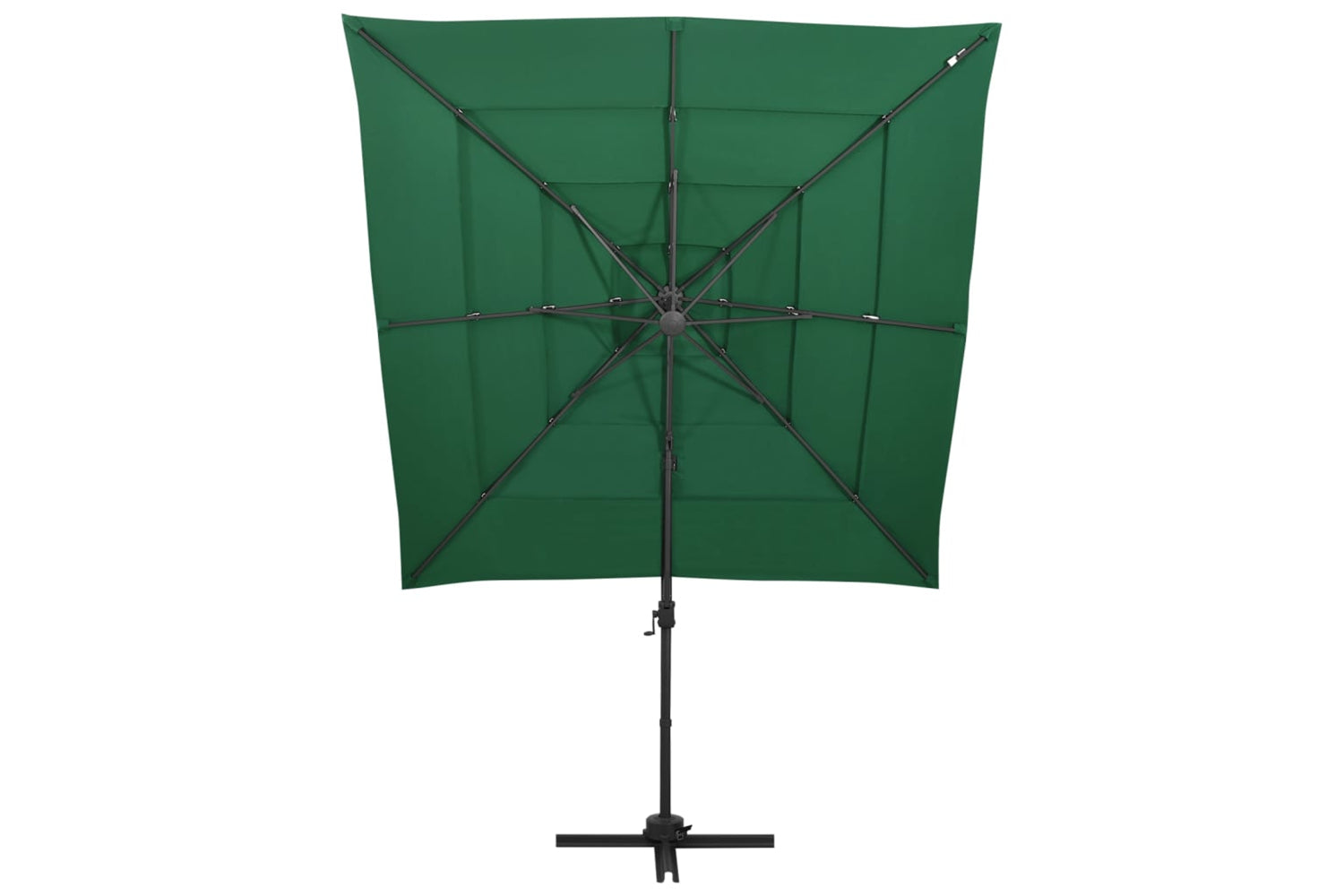 vidaXL 313821 4-tier Parasol With Aluminium Pole Green 250x250cm-2