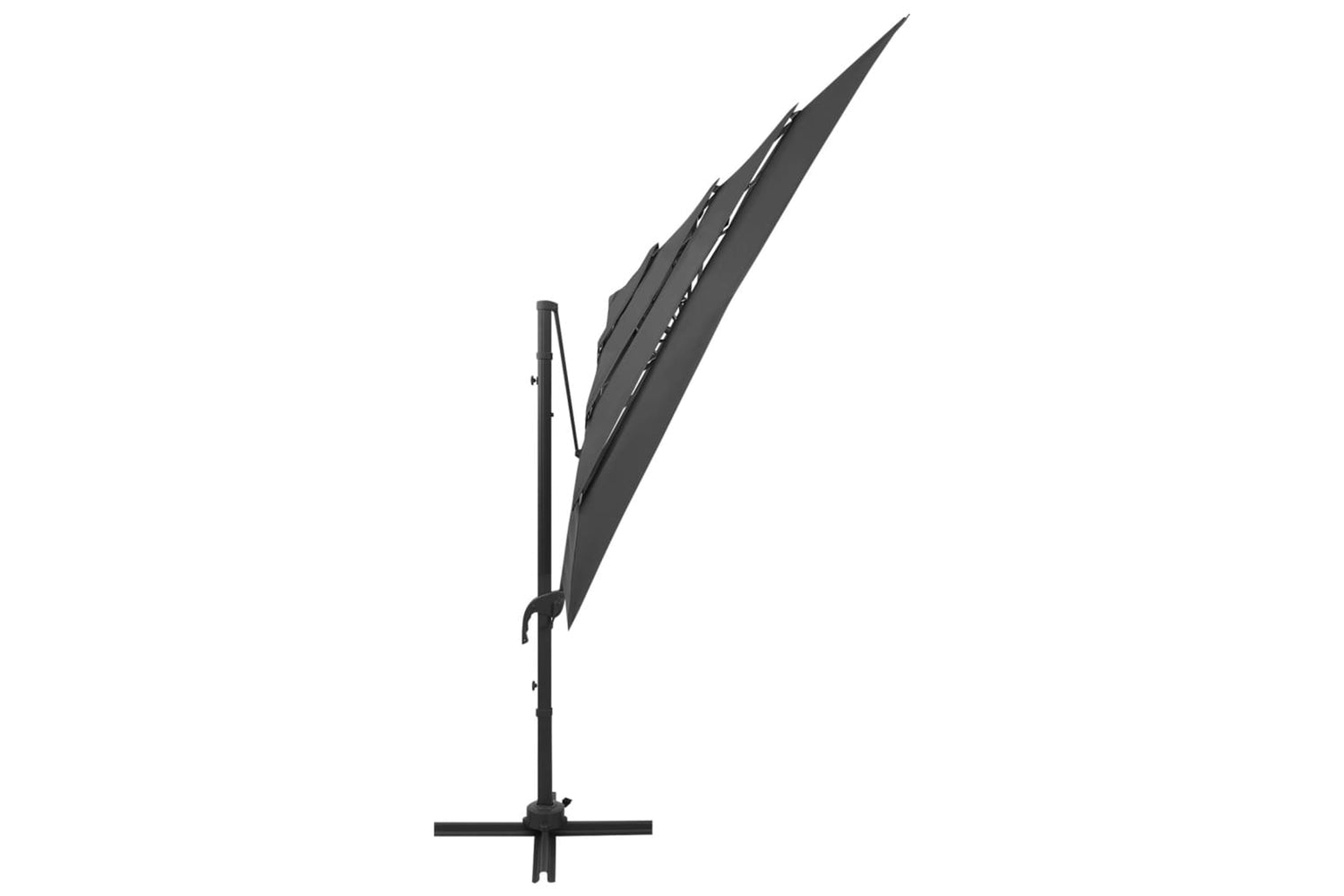 vidaXL 313822 4-tier Parasol With Aluminium Pole Anthracite 250x250cm-4