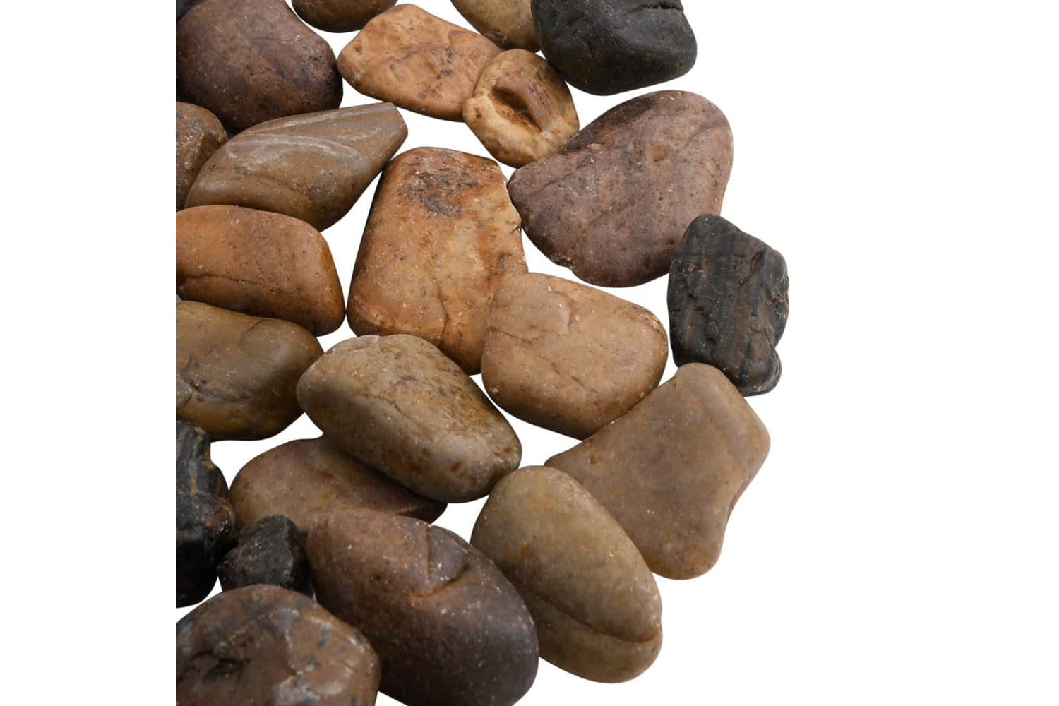 vidaXL 3217194 Polished Pebbles 10 Kg Mixed Colour 2-5cm-4