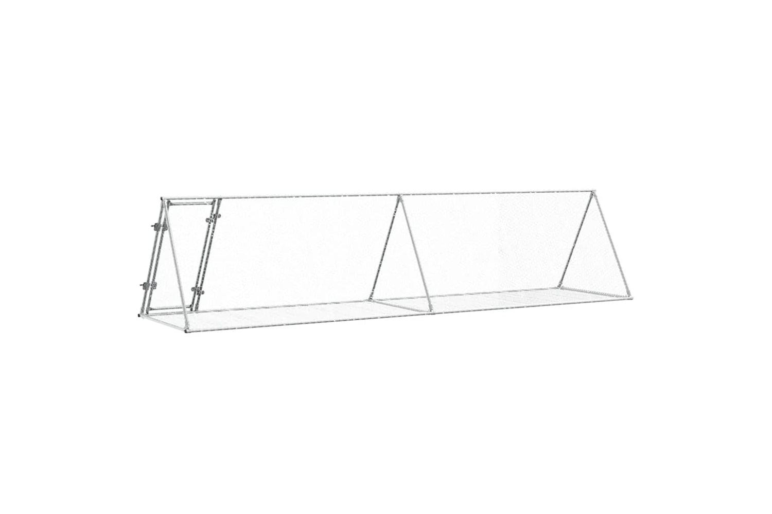 vidaXL 3281531 Rabbit Cage Silver 400x105x91cm Galvanised Steel-5