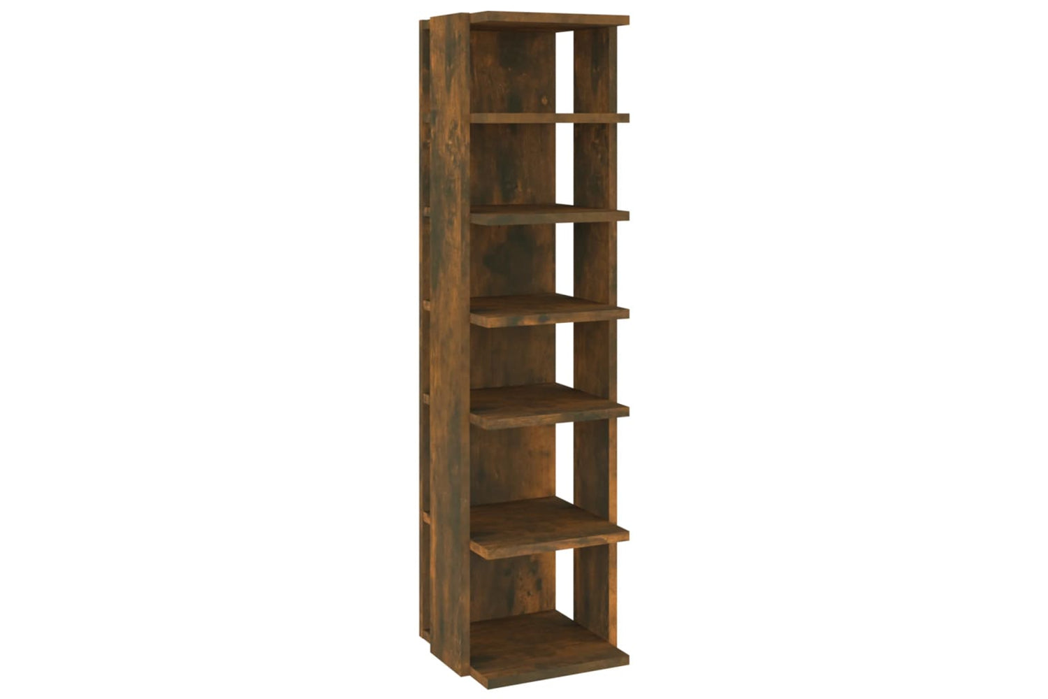 vidaXL 815973 Shoe Racks 2 Pcs Smoked Oak 27.5x27x102cm Engineered Wood-2