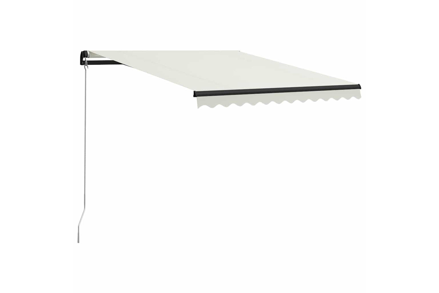 Vidaxl Manual Retractable Awning With Led 300x250 Cm Cream-2
