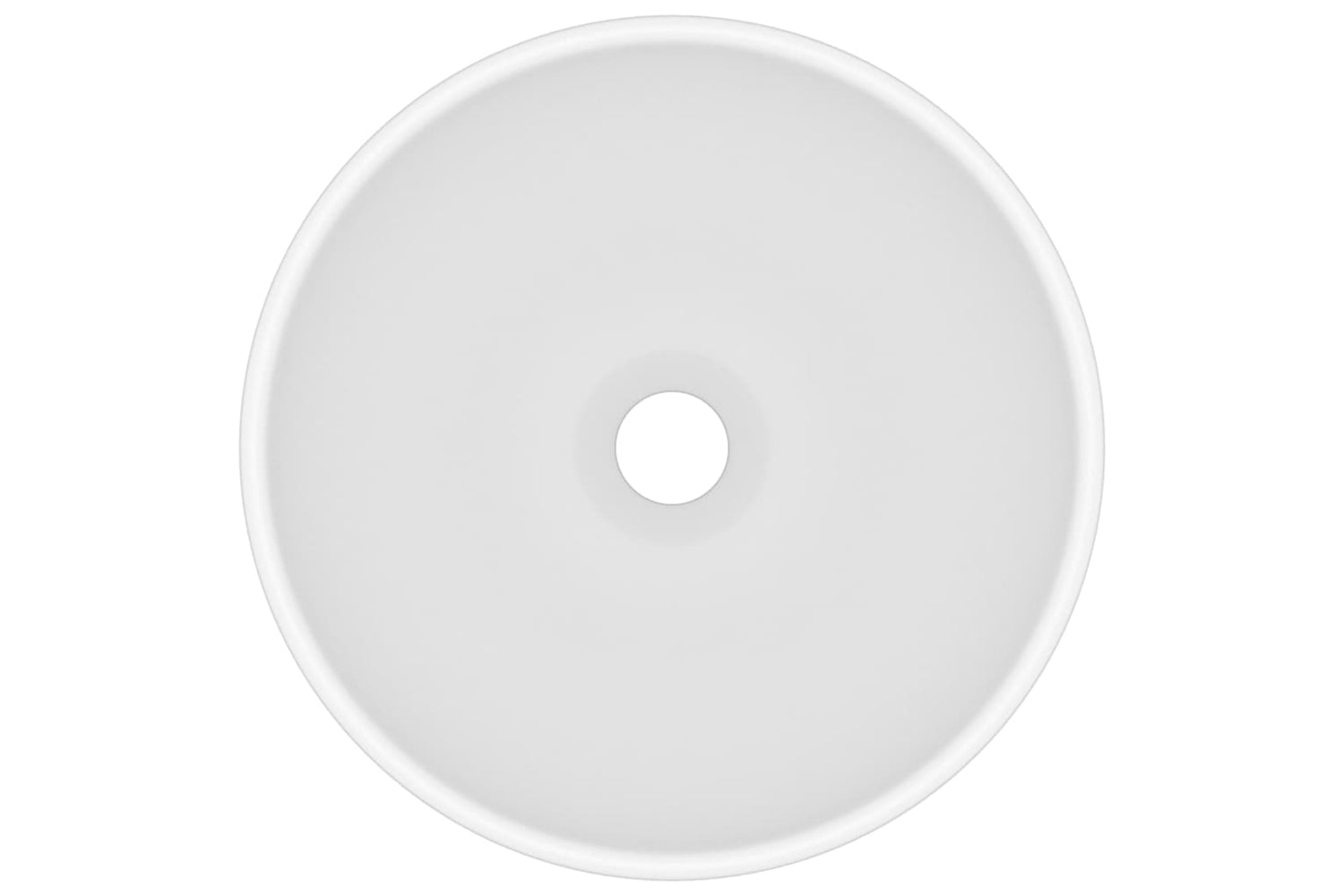 vidaXL 146965 Luxury Bathroom Basin Round Matt White 32.5x14cm Ceramic-2