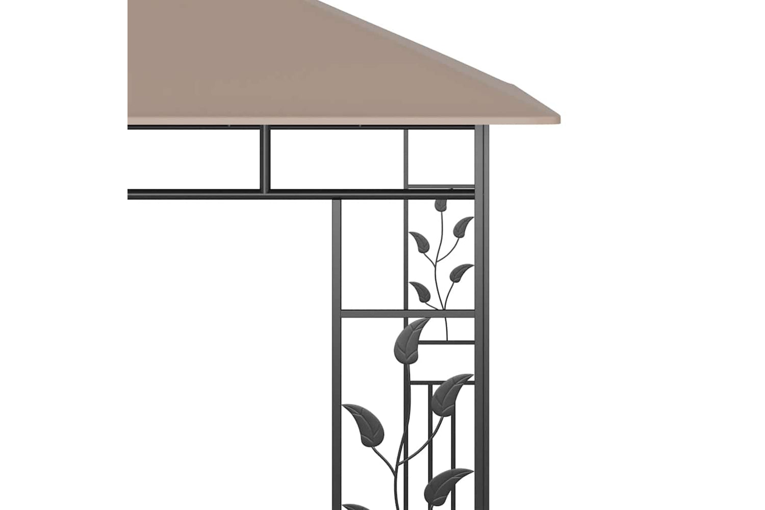 Vidaxl 312251 Gazebo With Mosquito Net 3x3x2.73 M Taupe 180 G/mâ²-4