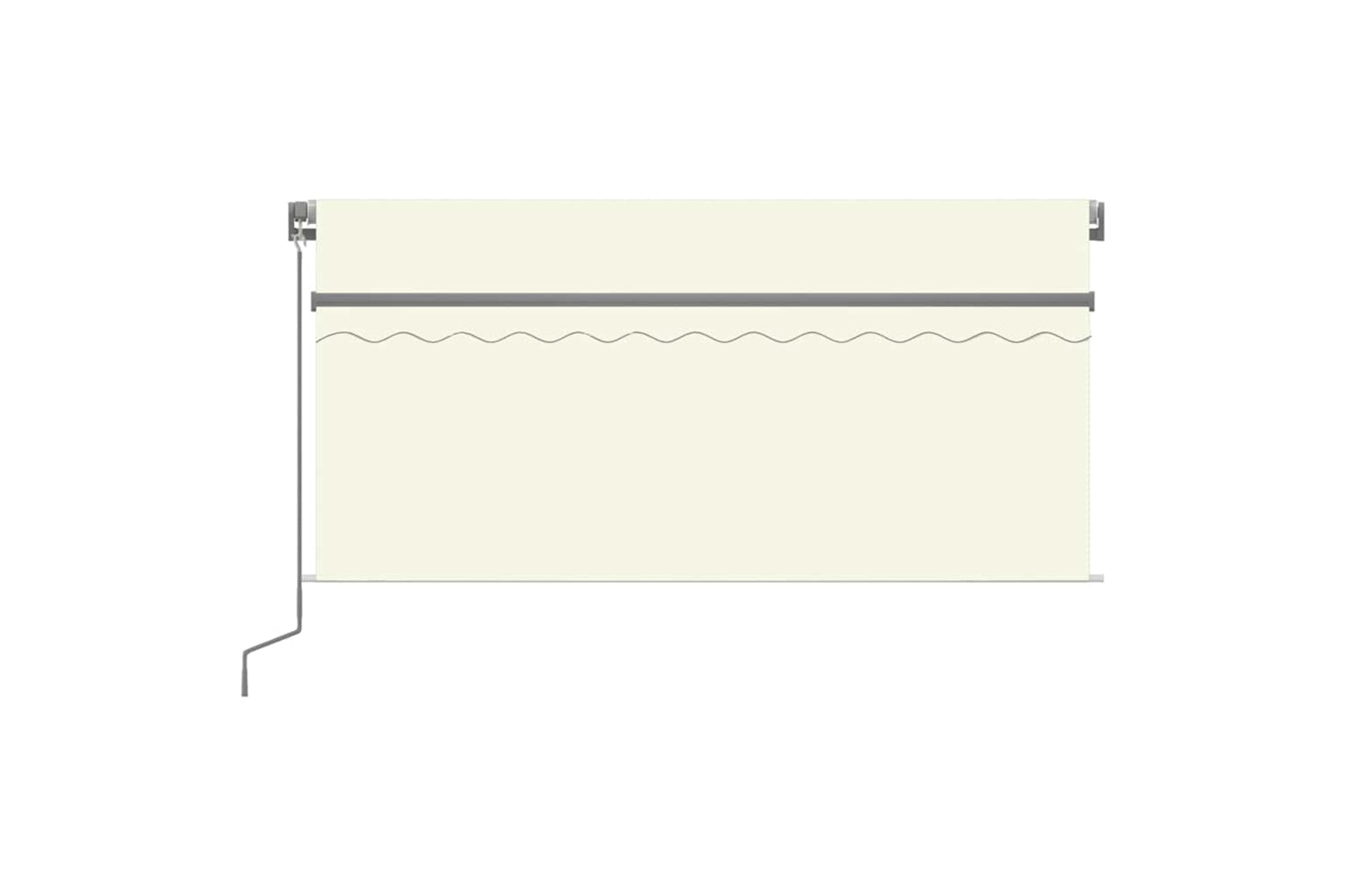 Vidaxl 3069382 Manual Retractable Awning With Blind&led 3x2.5m Cream-2