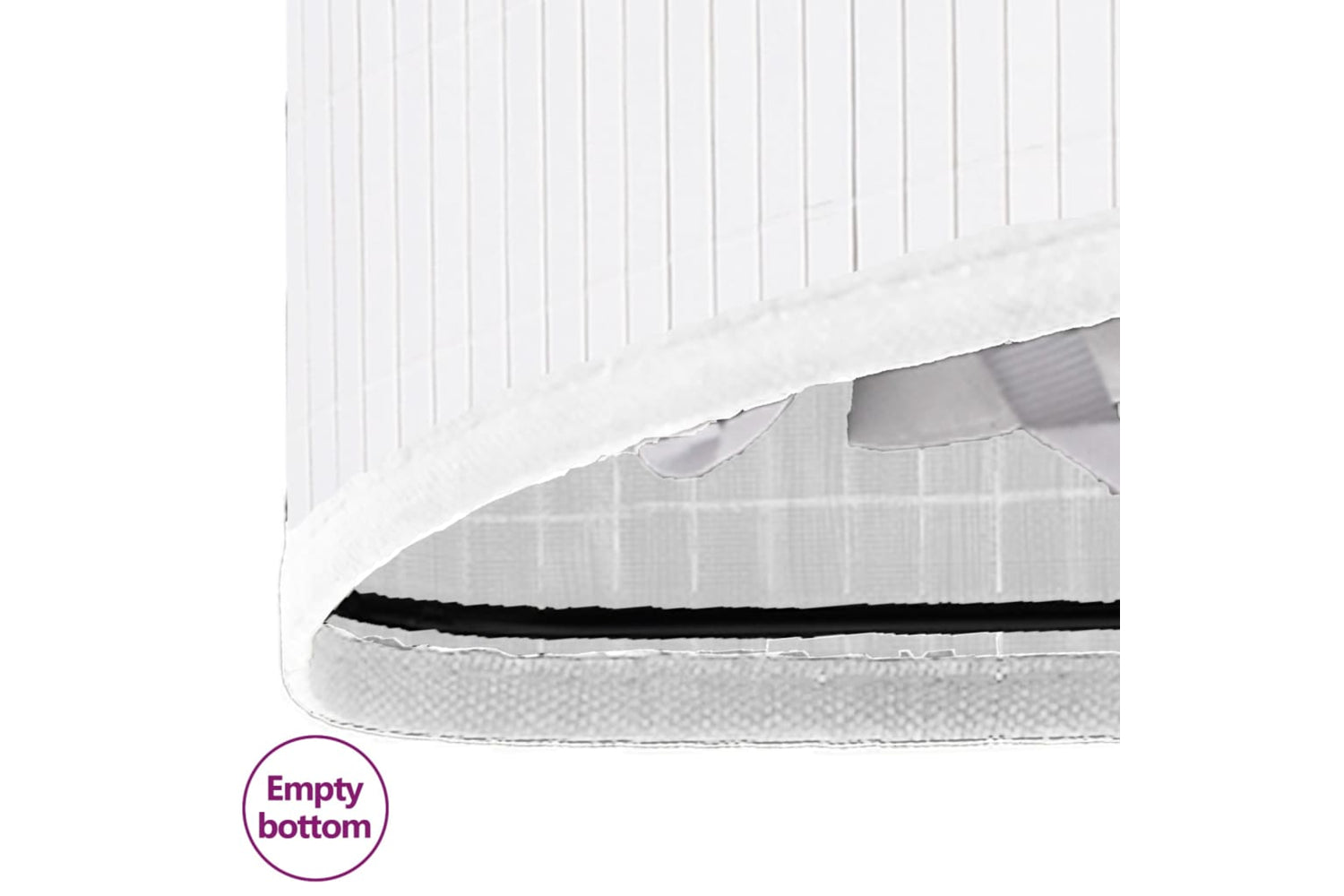 Vidaxl 320763 Bamboo Corner Laundry Basket White 60 L-7