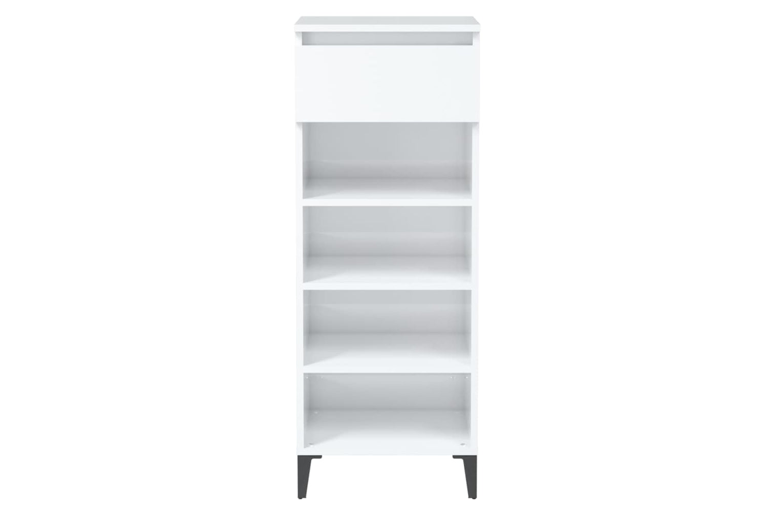 vidaXL 819782 Shoe Rack High Gloss White 40x36x105cm Engineered Wood-4