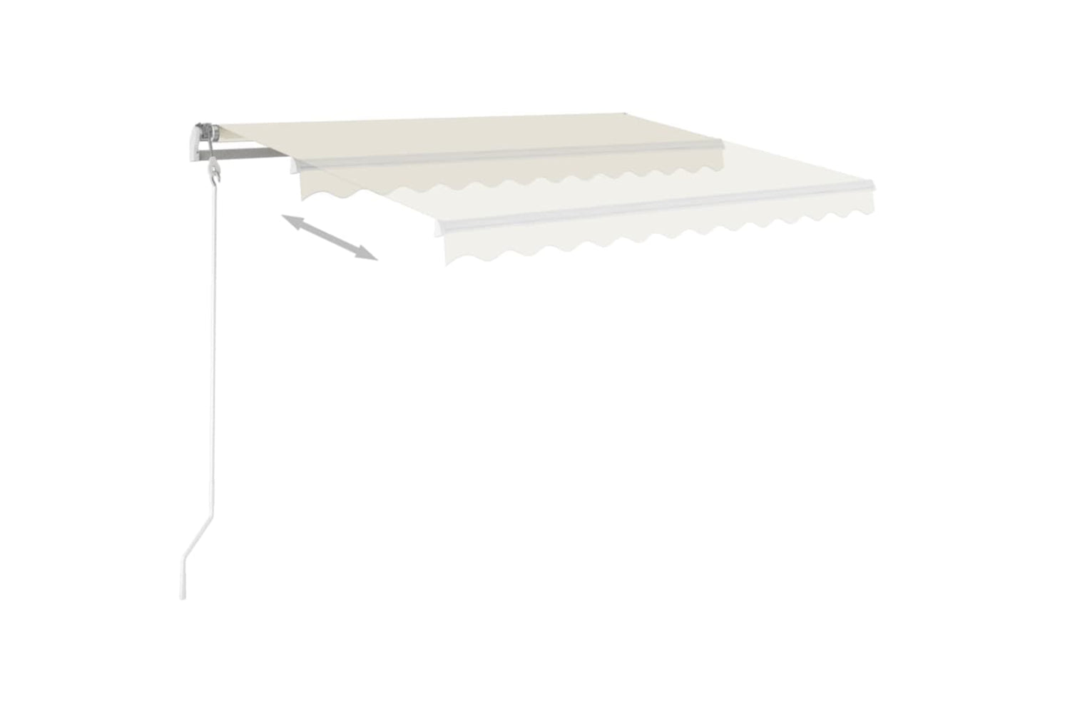 vidaXL 3068977 Manual Retractable Awning 400x350cm Cream-3