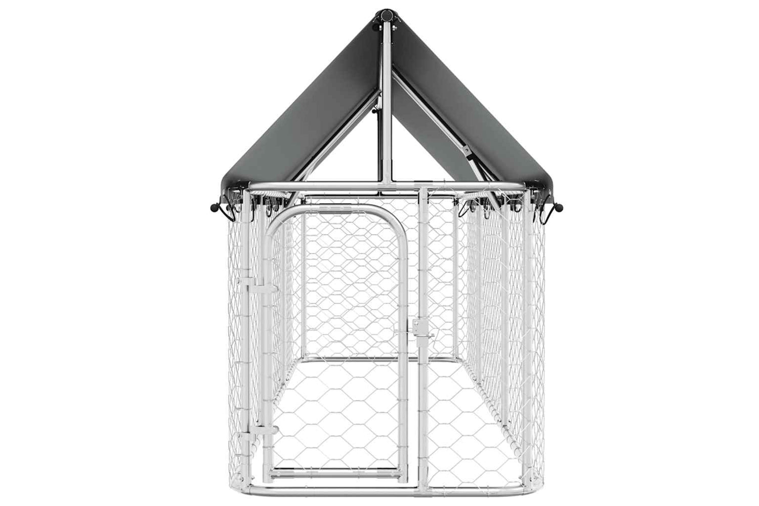 Vidaxl Outdoor Dog Kennel With Roof 400x100x150 Cm-5