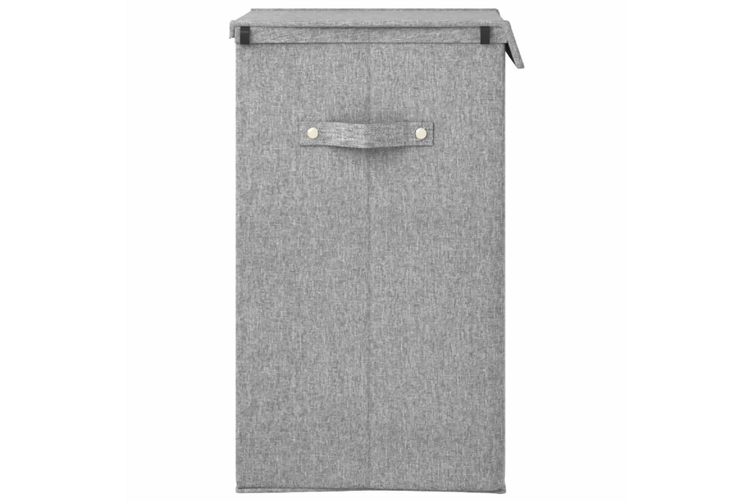 vidaXL 351040 Foldable Laundry Hamper Grey 51x34.5x59cm Faux Linen Fabric-3